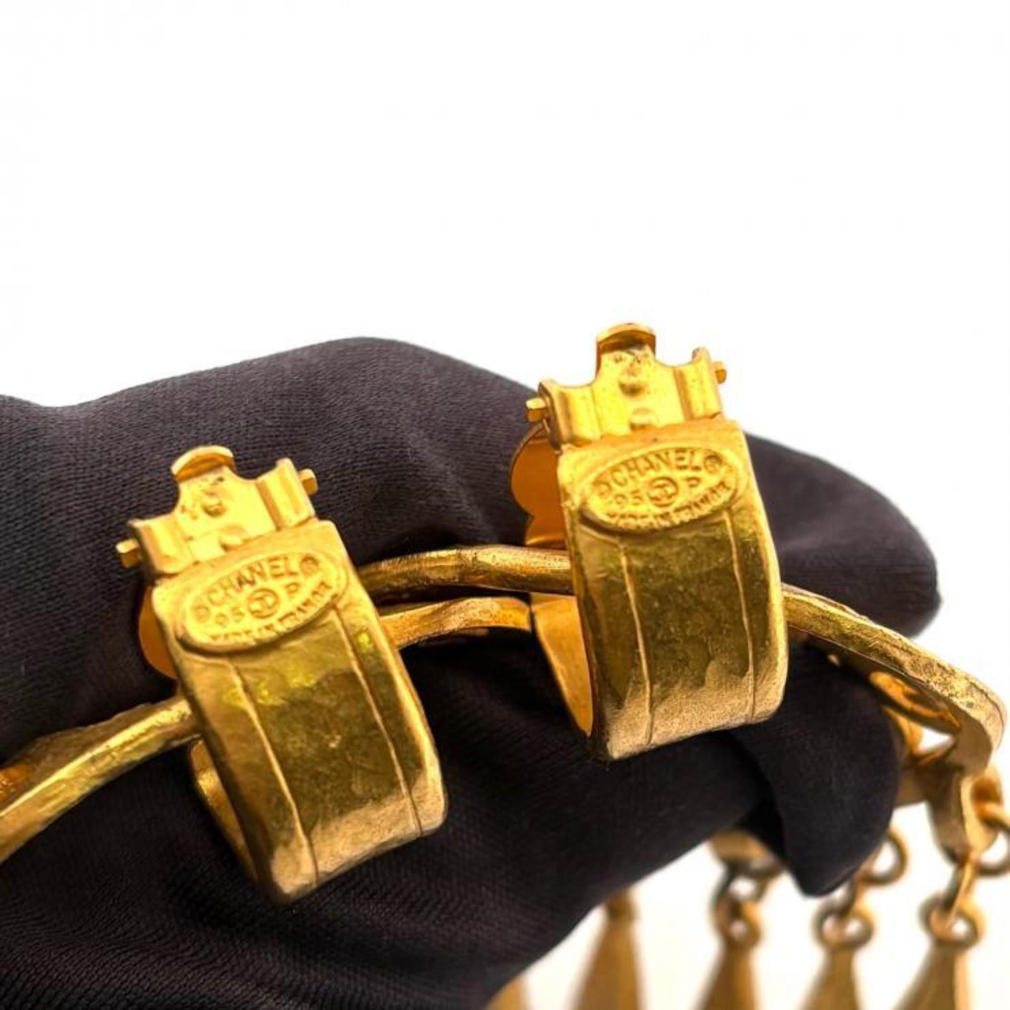 Chanel CHANEL 95P Coco Mark Earrings Vintage 1995 GP Gold Chanel Size ONE SIZE - 5 Thumbnail