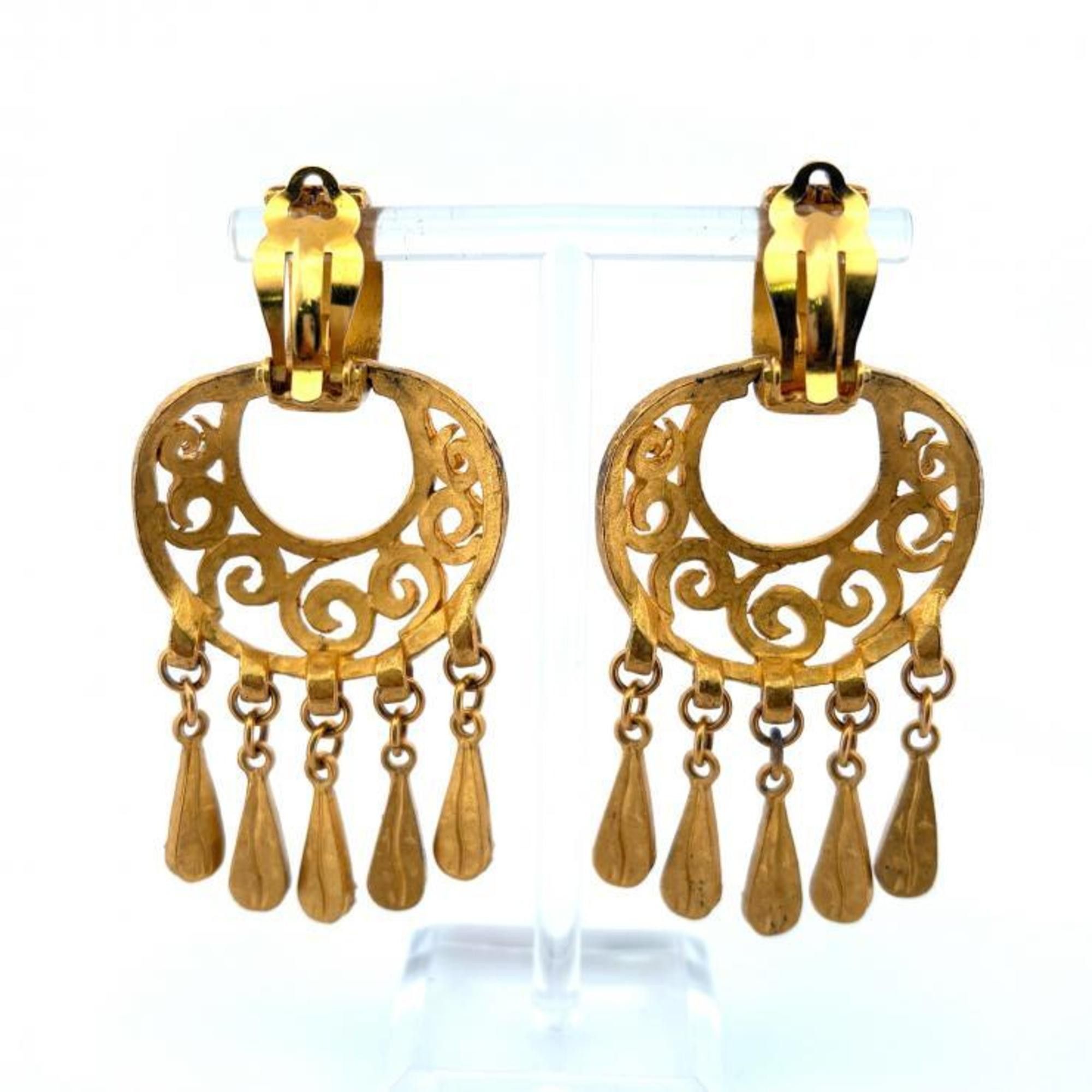 Chanel CHANEL 95P Coco Mark Earrings Vintage 1995 GP Gold Chanel Size ONE SIZE - 3 Thumbnail