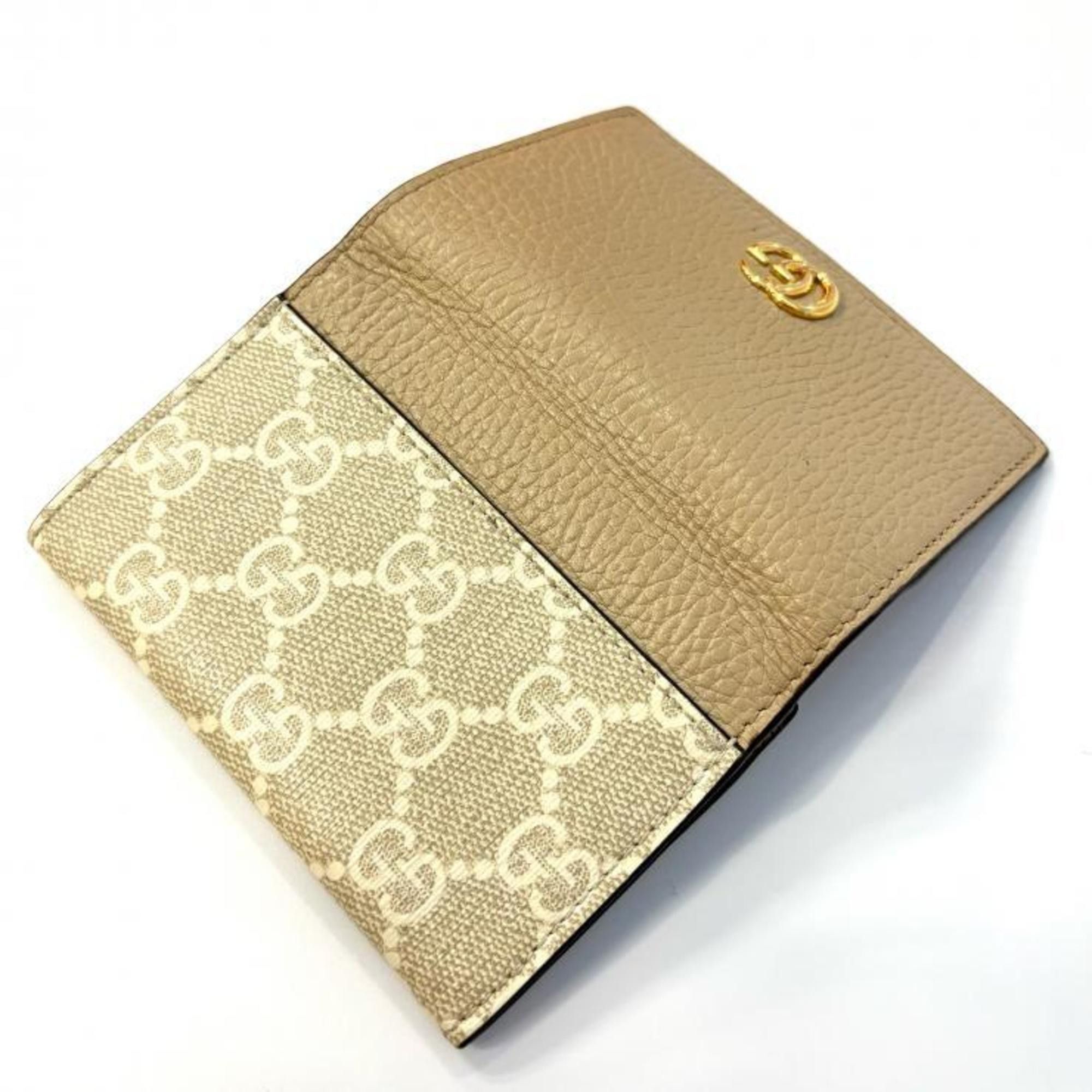 Gucci GUCCI GG Marmont Supreme Business Card Case, Beige, Two-Tone, 739525 Size ONE SIZE - 8 Thumbnail