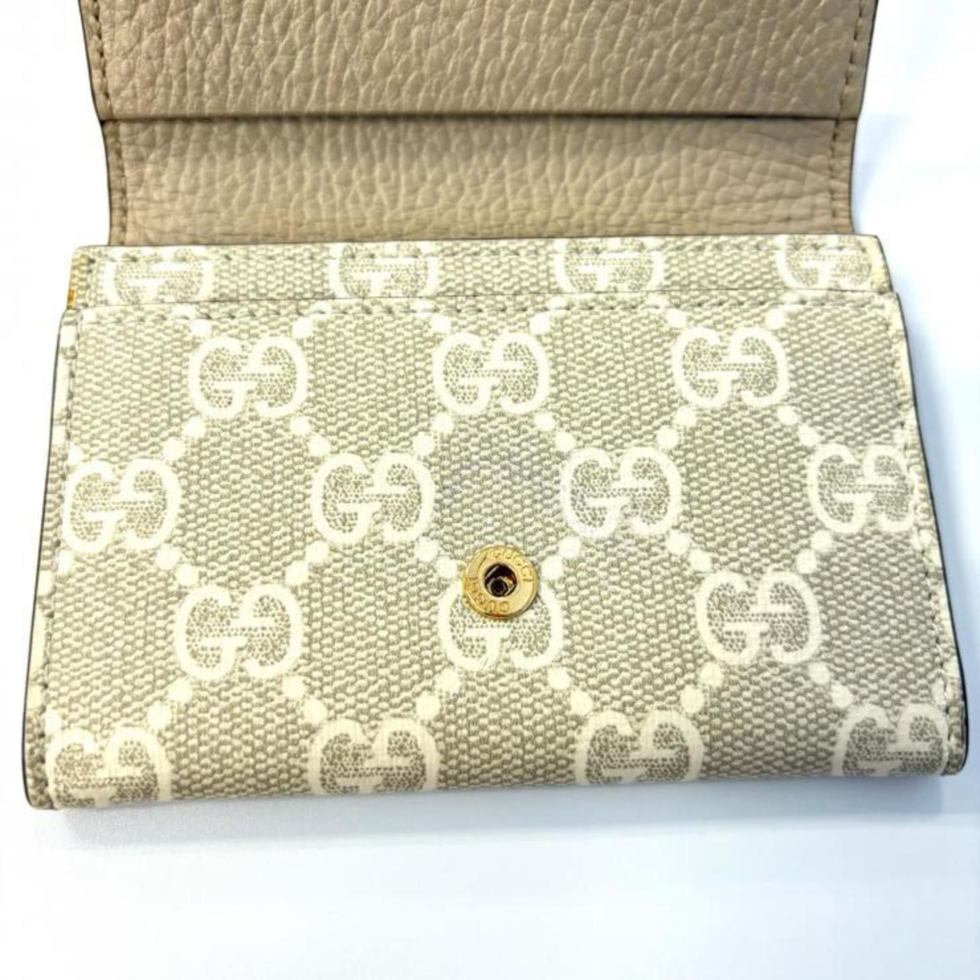 Gucci GUCCI GG Marmont Supreme Business Card Case, Beige, Two-Tone, 739525 Size ONE SIZE - 6 Thumbnail
