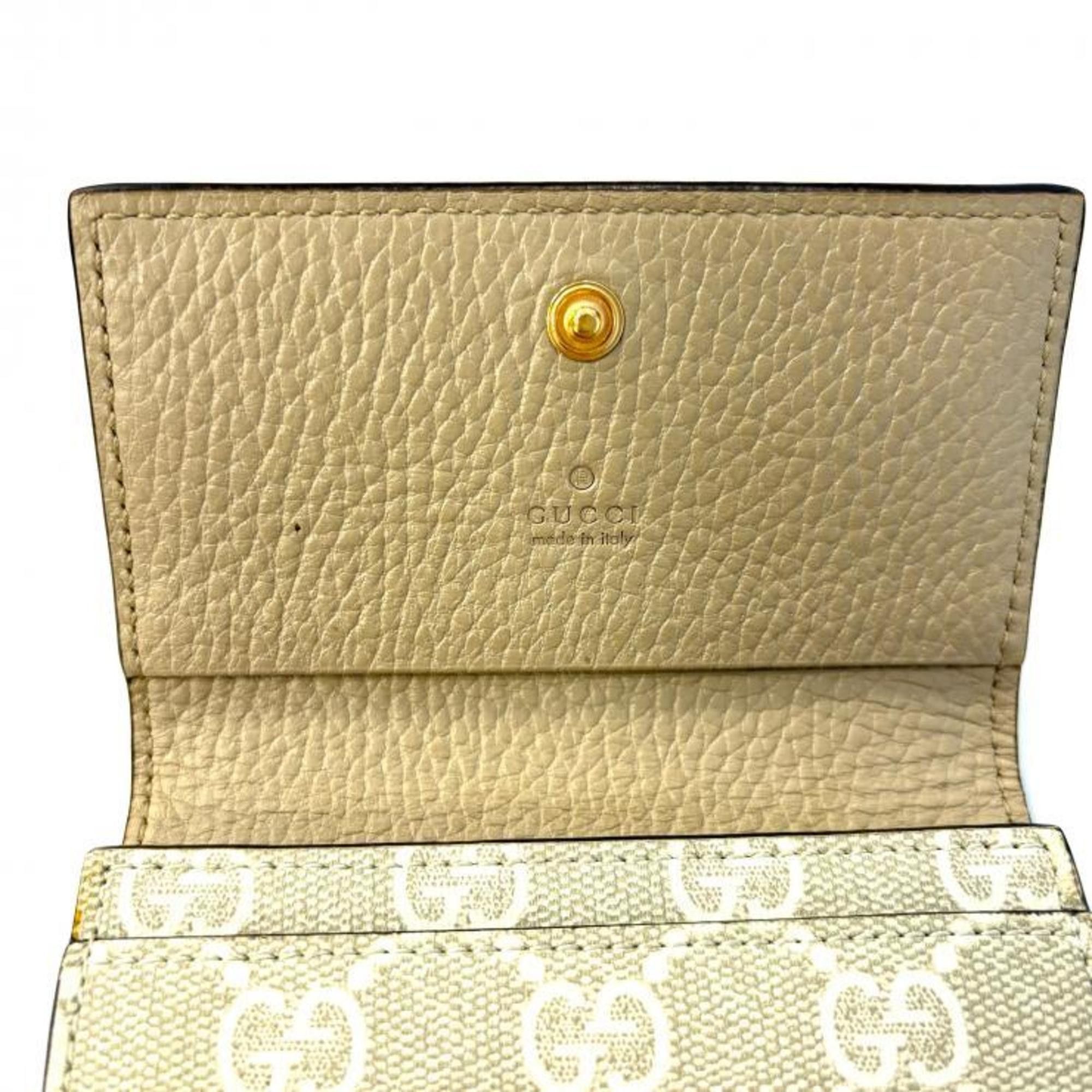 Gucci GUCCI GG Marmont Supreme Business Card Case, Beige, Two-Tone, 739525 Size ONE SIZE - 5 Thumbnail