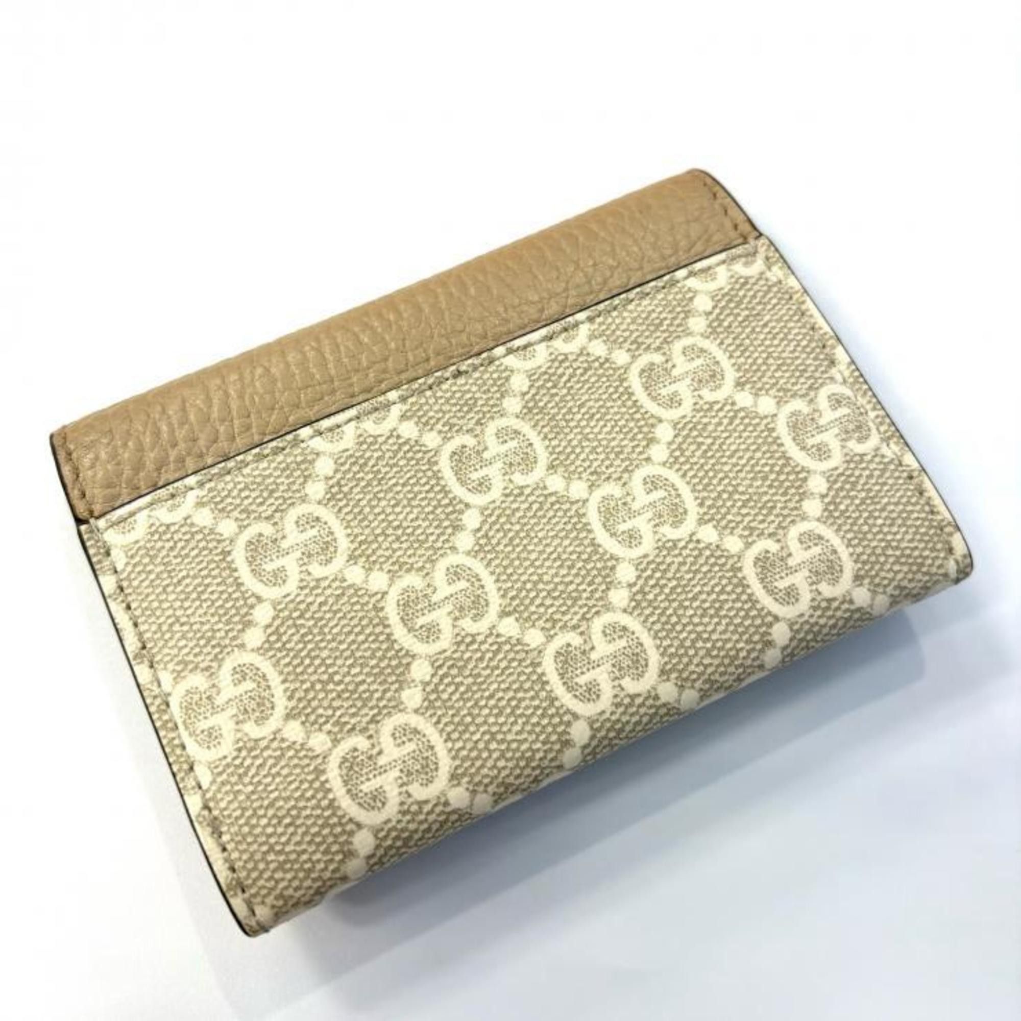 Gucci GUCCI GG Marmont Supreme Business Card Case, Beige, Two-Tone, 739525 Size ONE SIZE - 2 Thumbnail