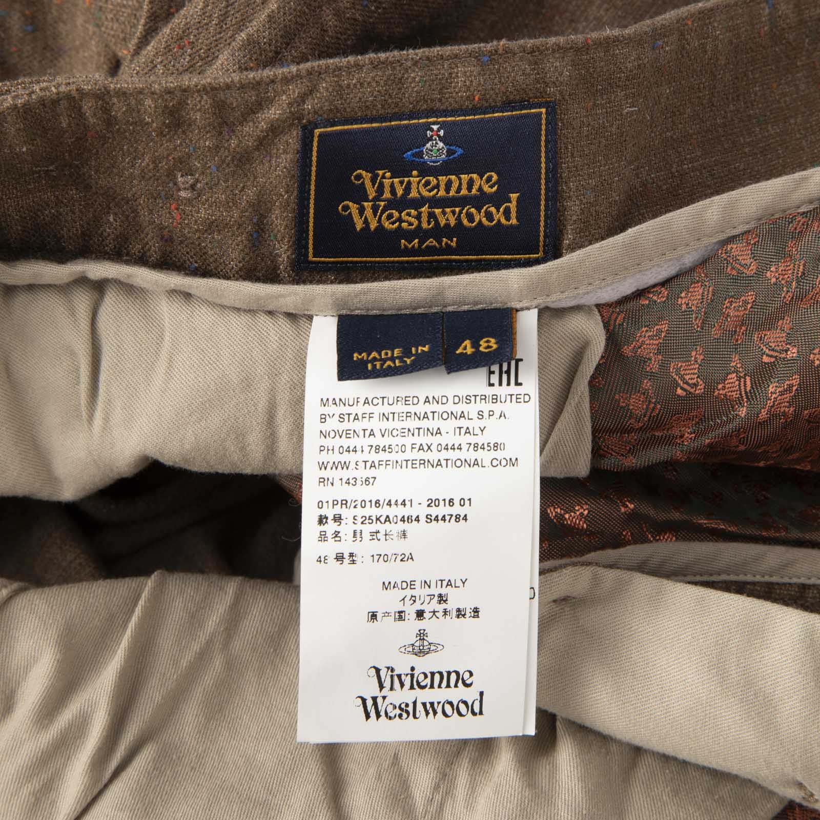 Vivienne Westwood Brown Wool Skinny Trousers Size 34" / US 12 / IT 48 - 4 Thumbnail