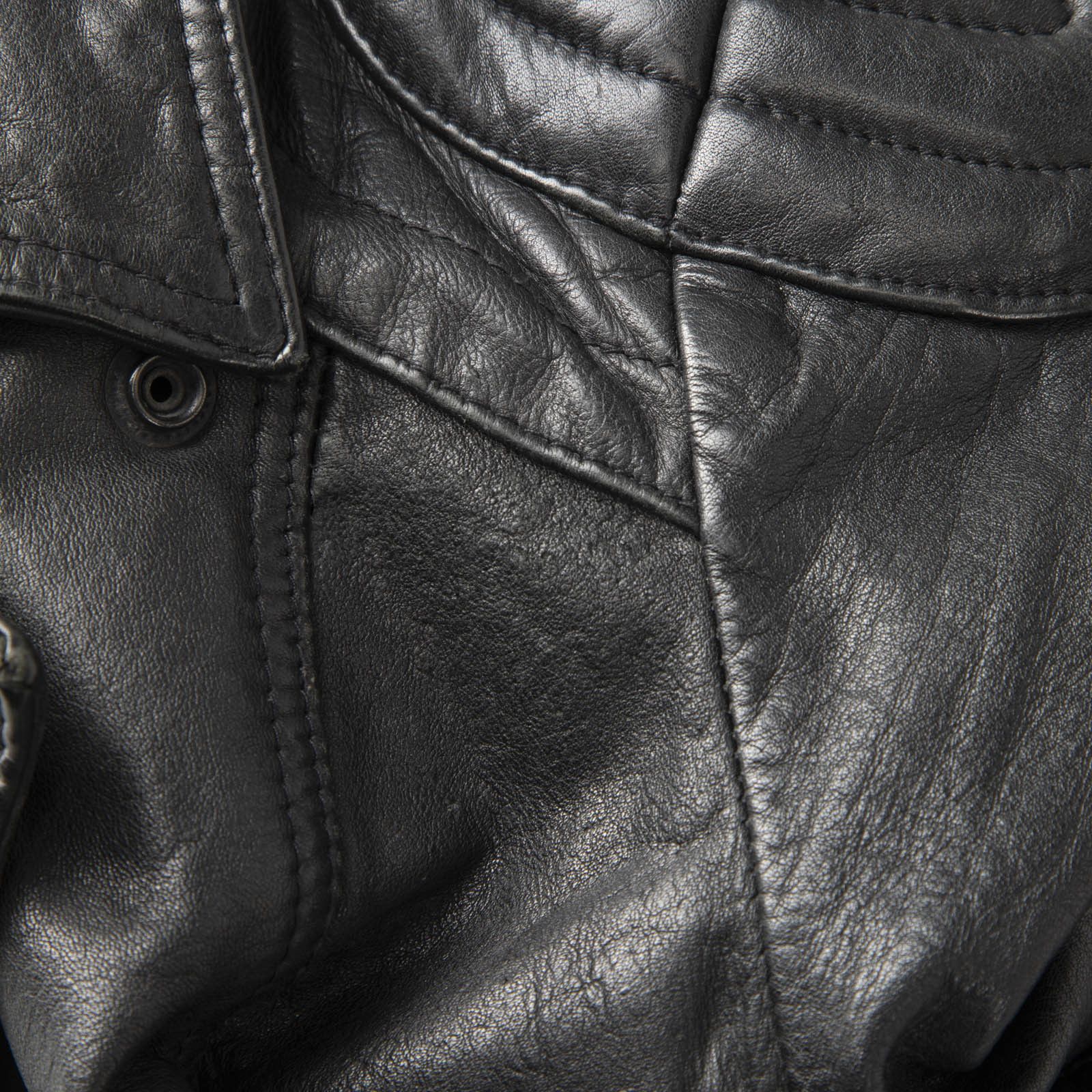 Acne Studios Black Calfskin Biker Jacket Size M / US 6-8 / IT 42-44 - 3 Thumbnail