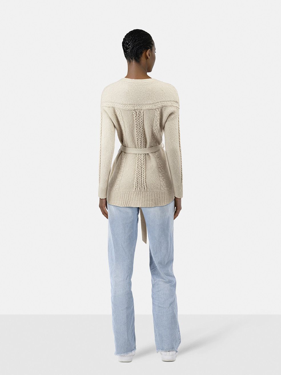 Altuzarra Ecru Wool Belted Cardigan Size S / US 4 / IT 40 - 2 Thumbnail