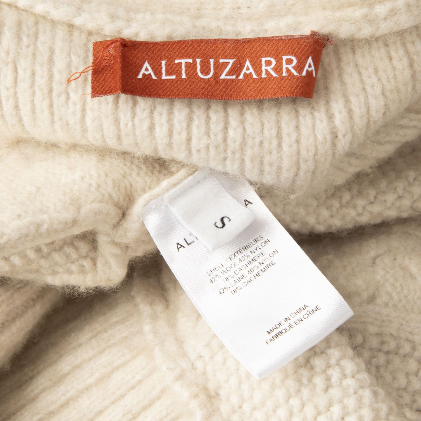 Altuzarra Ecru Wool Belted Cardigan Size S / US 4 / IT 40 - 6 Thumbnail