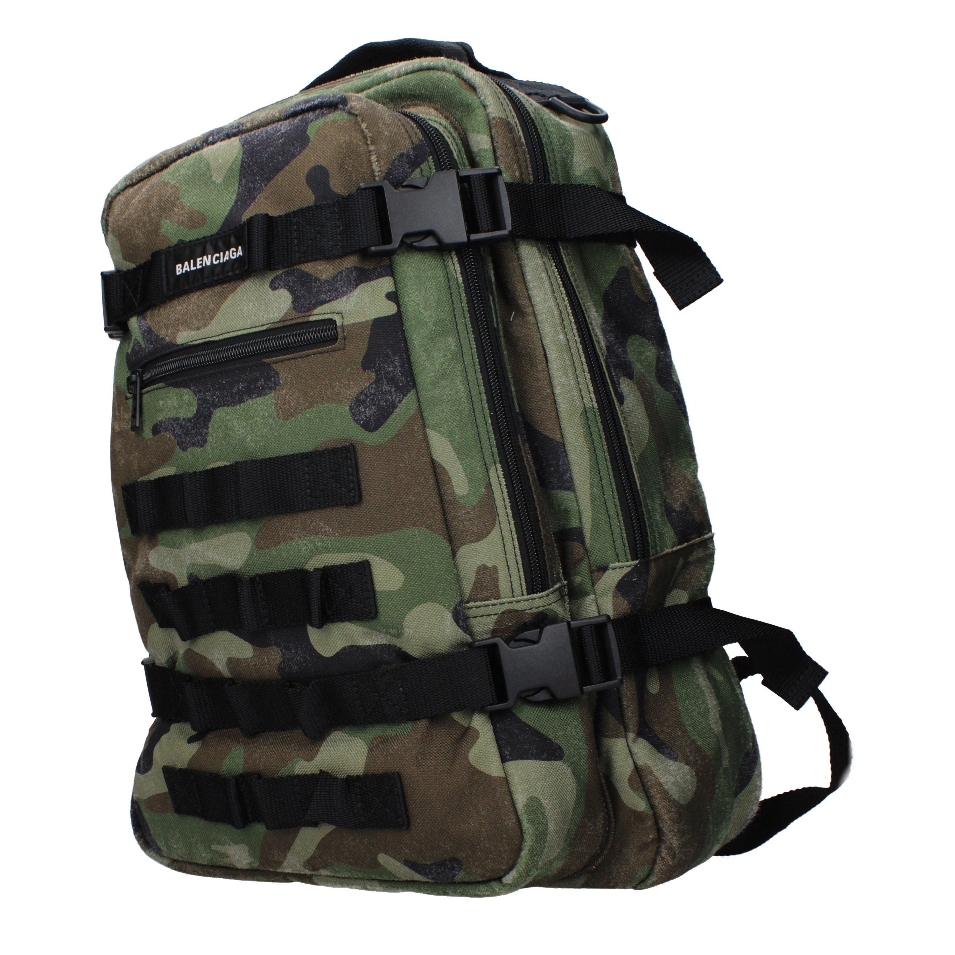 Balenciaga Balenciaga Backpacks and Bumbags Men Fabric Green/Camouflage Green Size ONE SIZE - 2 Thumbnail