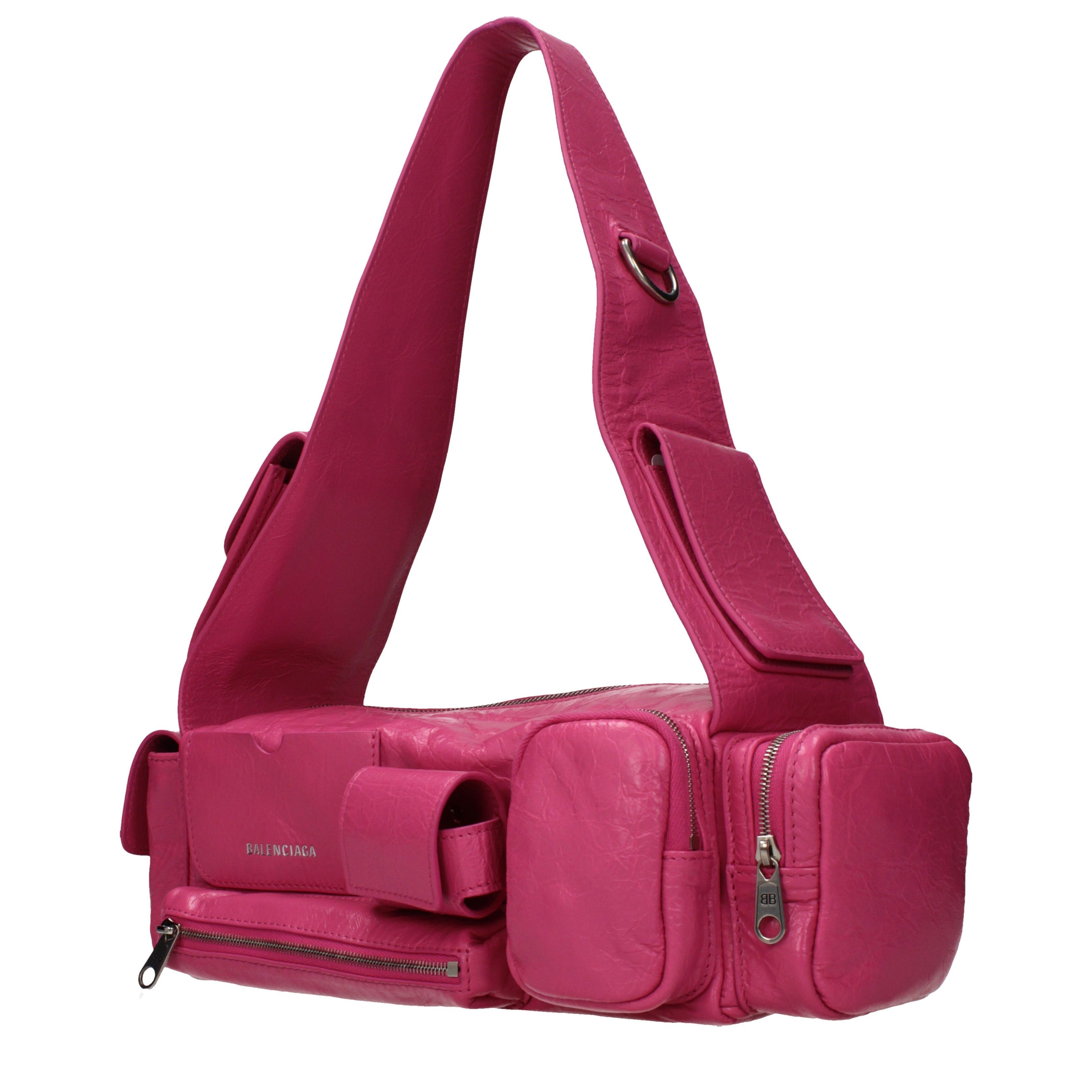 Balenciaga Balenciaga Shoulder Bags Women Leather Pink/Bright Pink Size ONE SIZE - 2 Thumbnail