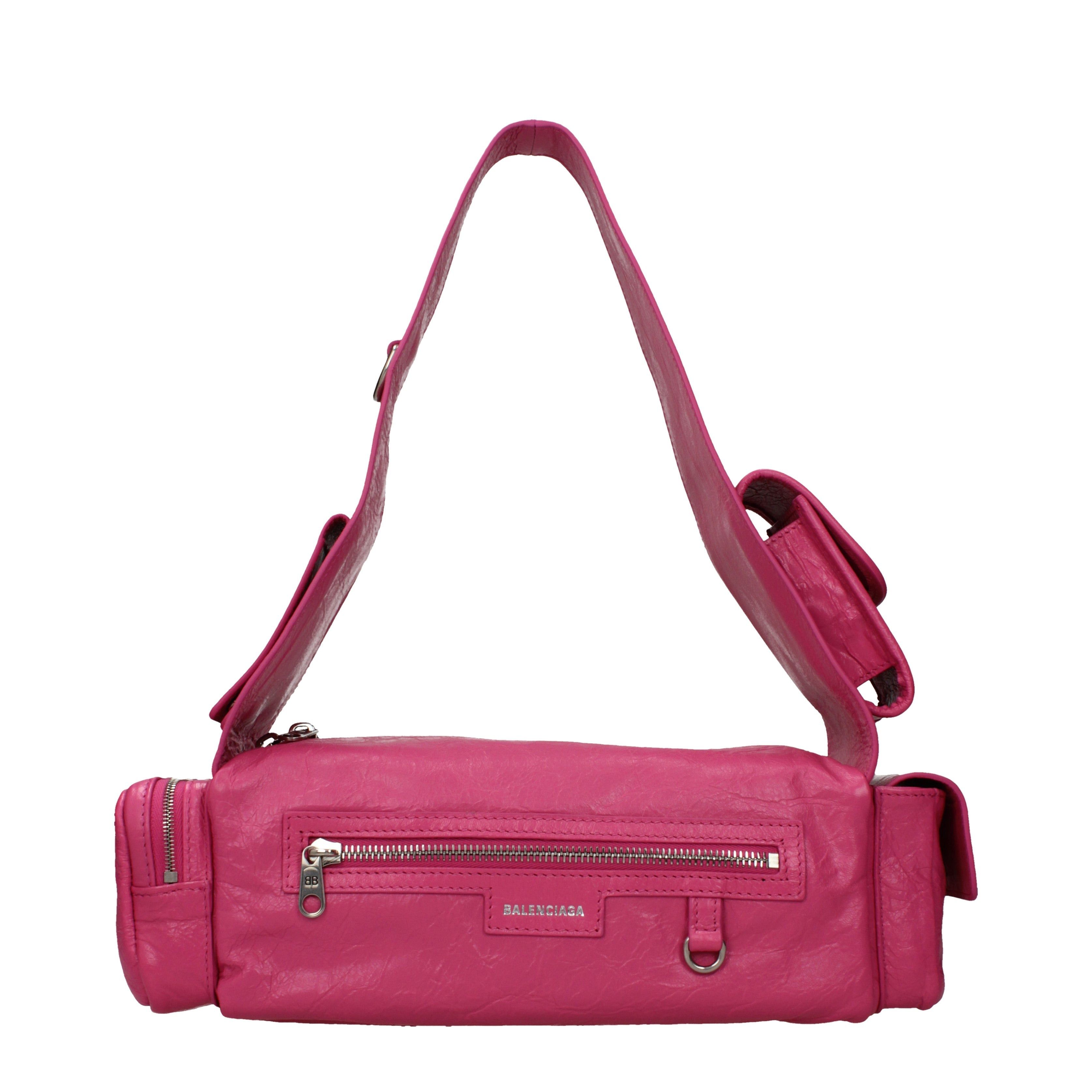 Balenciaga Balenciaga Shoulder Bags Women Leather Pink/Bright Pink Size ONE SIZE - 3 Thumbnail