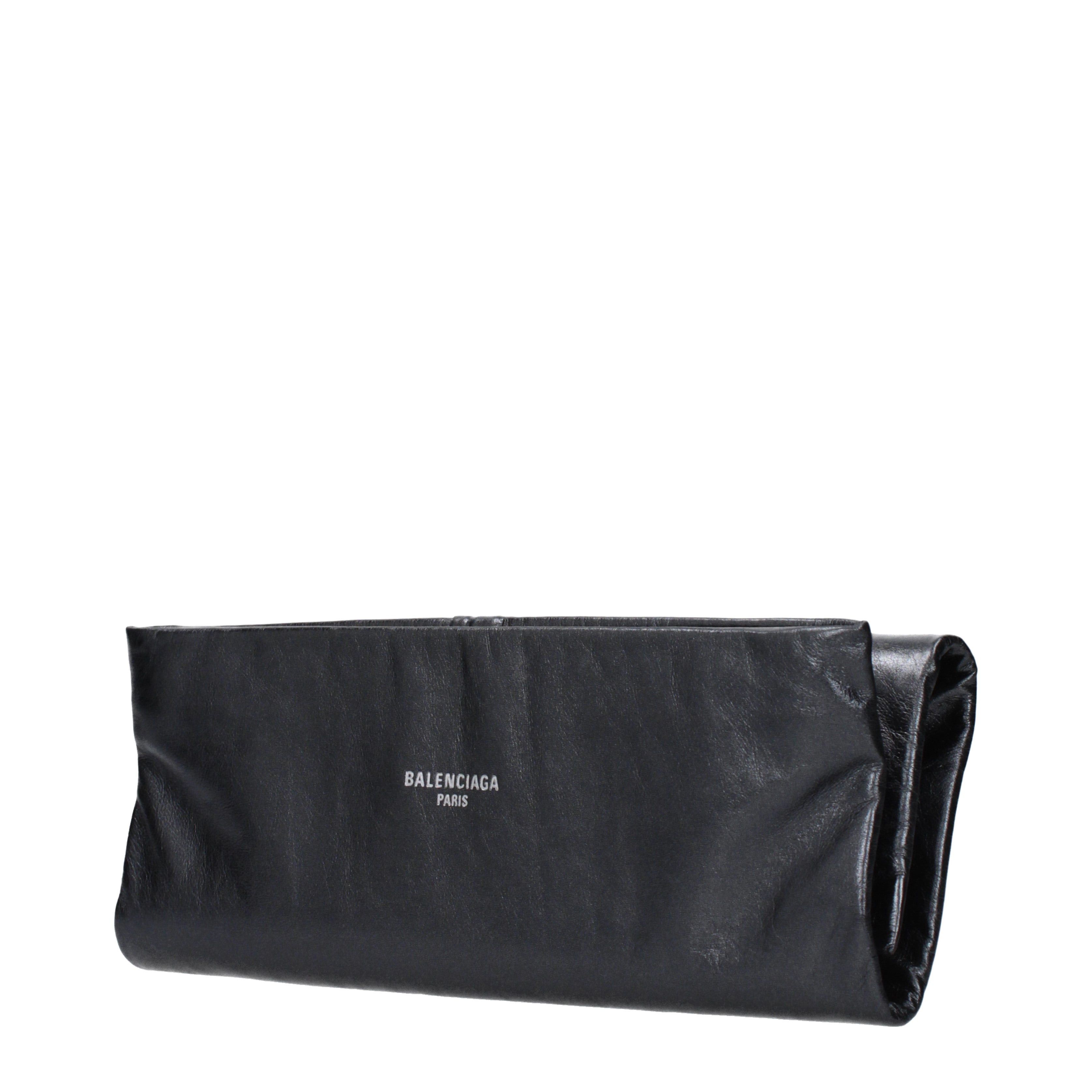 Balenciaga Balenciaga Clutches Women Leather Gray/Steel Size ONE SIZE - 2 Thumbnail