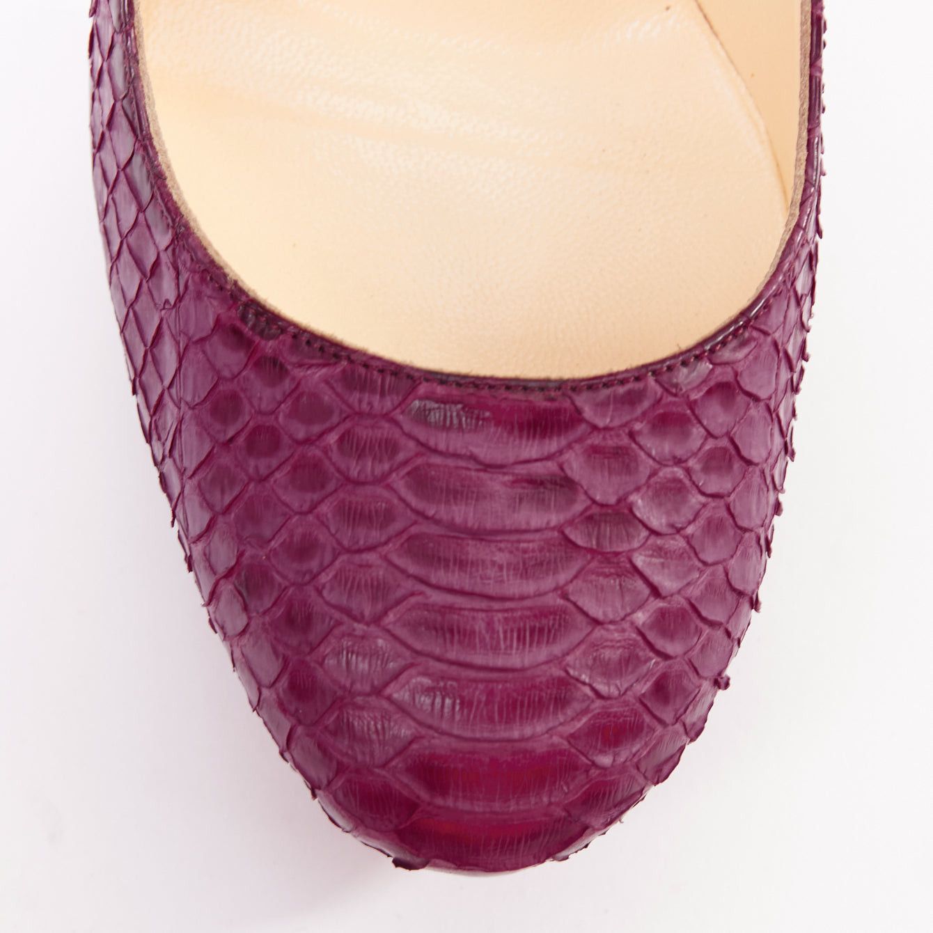 Christian Louboutin CHRISTIAN LOUBOUTIN Bianca 140 Amethyste purple watersnake leather platform pumps EU37 Size US 7 / IT 37 - 6 Thumbnail