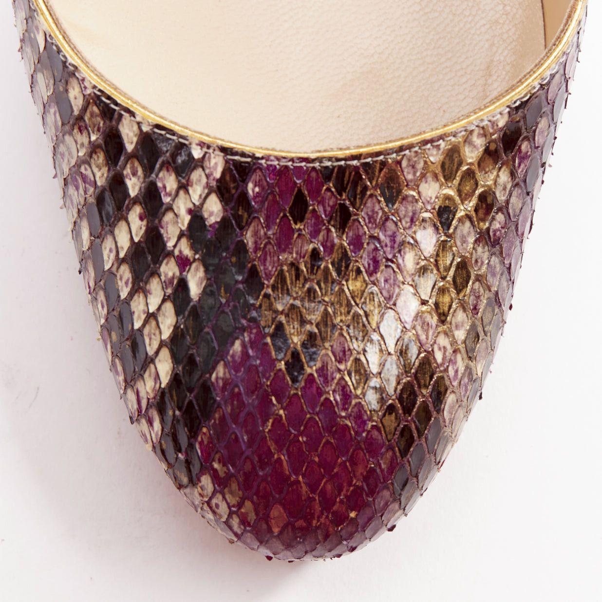Christian Louboutin CHRISTIAN LOUBOUTIN New Simple Pump 120 Python pollock purple natural platform heels EU37.5 Size US 7.5 / IT 37.5 - 6 Thumbnail