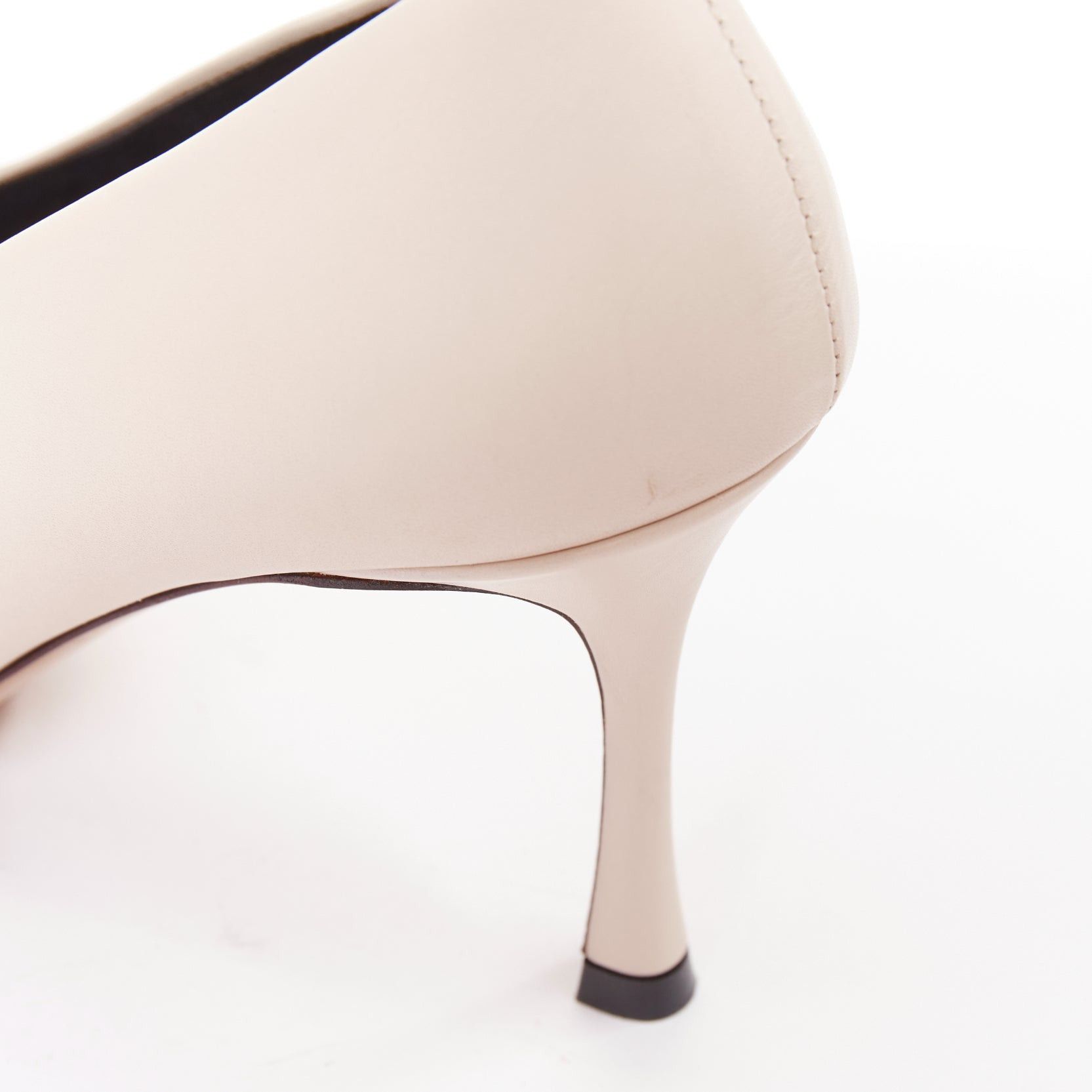 The Row THE ROW Champagne Pump Bow rose beige soft calf pointy spool heel pump EU37 Size US 7 / IT 37 - 8 Thumbnail