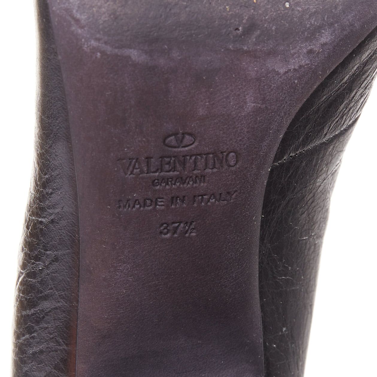 Valentino VALENTINO 2016 Runway black crinkled leather ribbon lace ballet booties EU37.5 Size US 7.5 / IT 37.5 - 9 Thumbnail