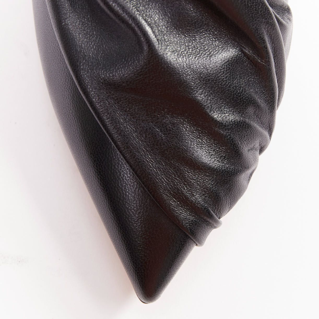 Valentino VALENTINO black leather oversized bow point toe kitten pumps EU37 Size US 7 / IT 37 - 6 Thumbnail