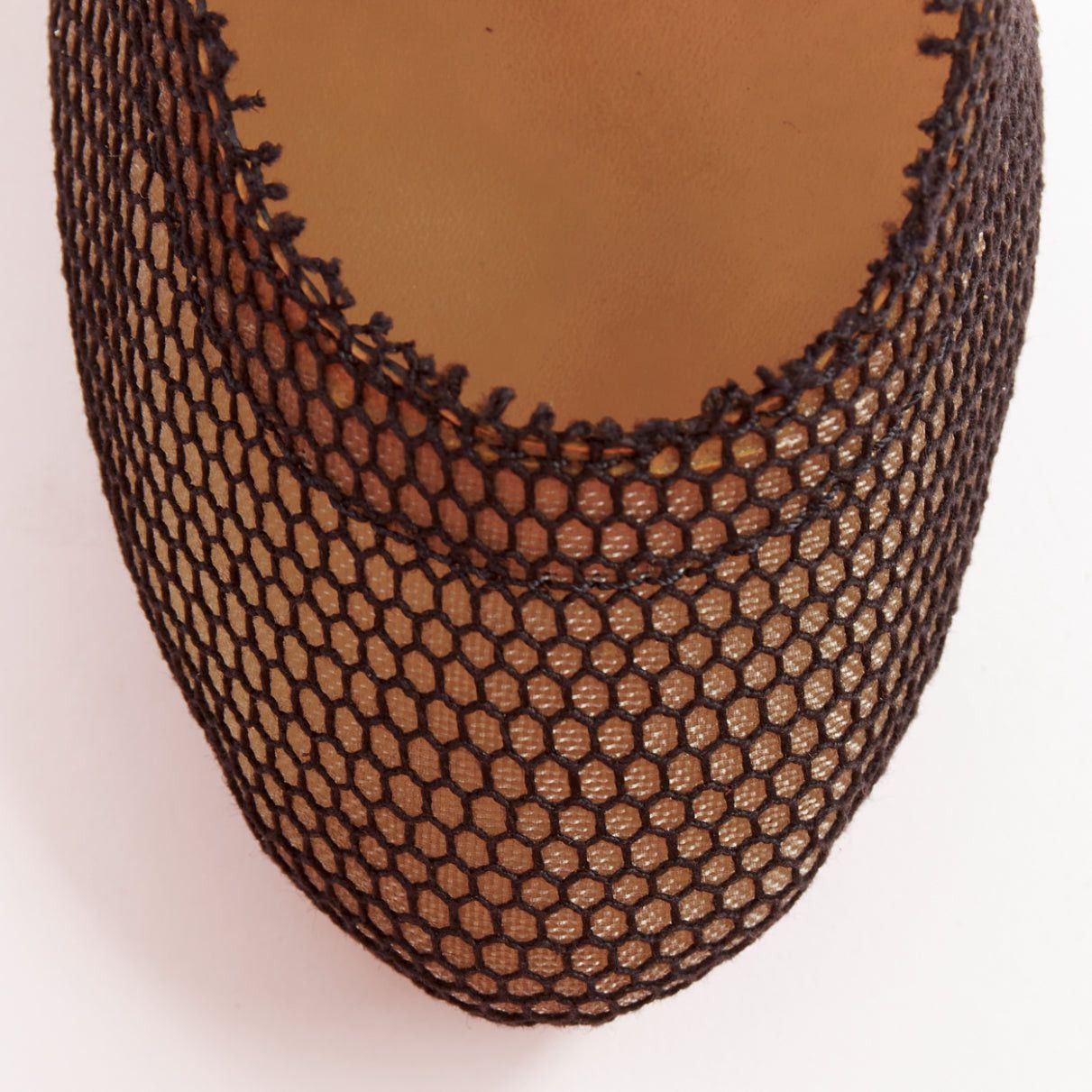 Lanvin LANVIN 2011 Runway black fishnet mesh ankle harness strap pin platform heels EU38.5 Size US 8.5 / IT 38.5 - 6 Thumbnail