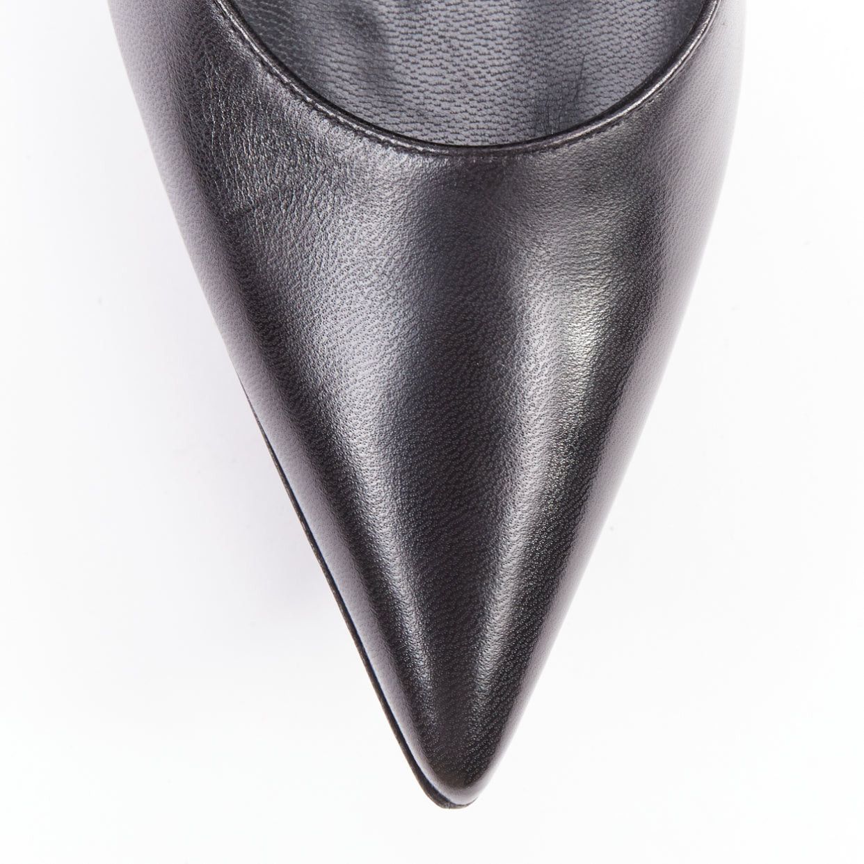 Balenciaga BALENCIAGA Chevreau Brilliant black noir calf leather sculpted platform heeled pumps EU37 Size US 7 / IT 37 - 6 Thumbnail