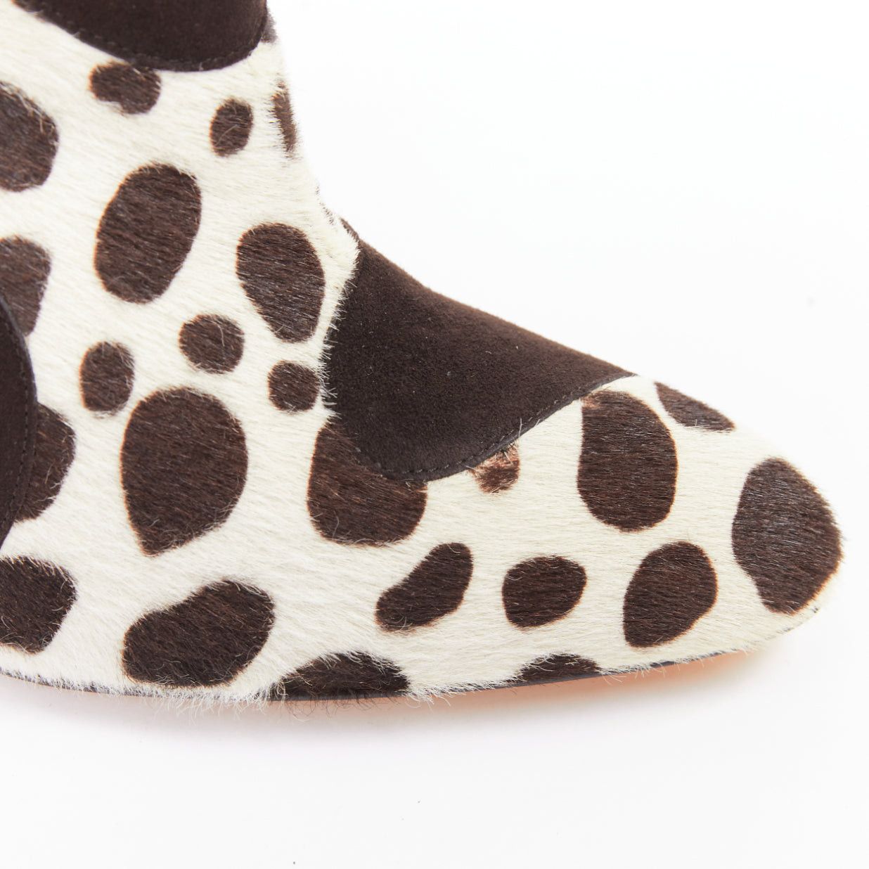 Brian Atwood BRIAN ATWOOD Camoscio brown suede calf hair multi animal print cut out booties EU38.5 Size US 8.5 / IT 38.5 - 7 Thumbnail