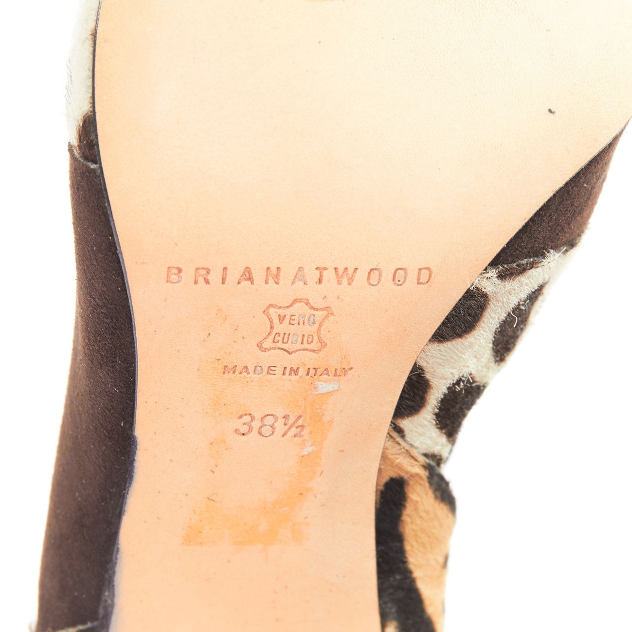 Brian Atwood BRIAN ATWOOD Camoscio brown suede calf hair multi animal print cut out booties EU38.5 Size US 8.5 / IT 38.5 - 10 Thumbnail