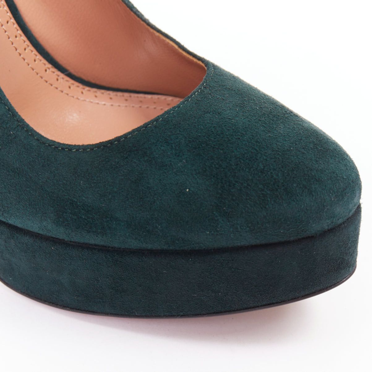 Alaia ALAIA forest green suede almond toe platform pumps EU37.5 Size US 7.5 / IT 37.5 - 7 Thumbnail