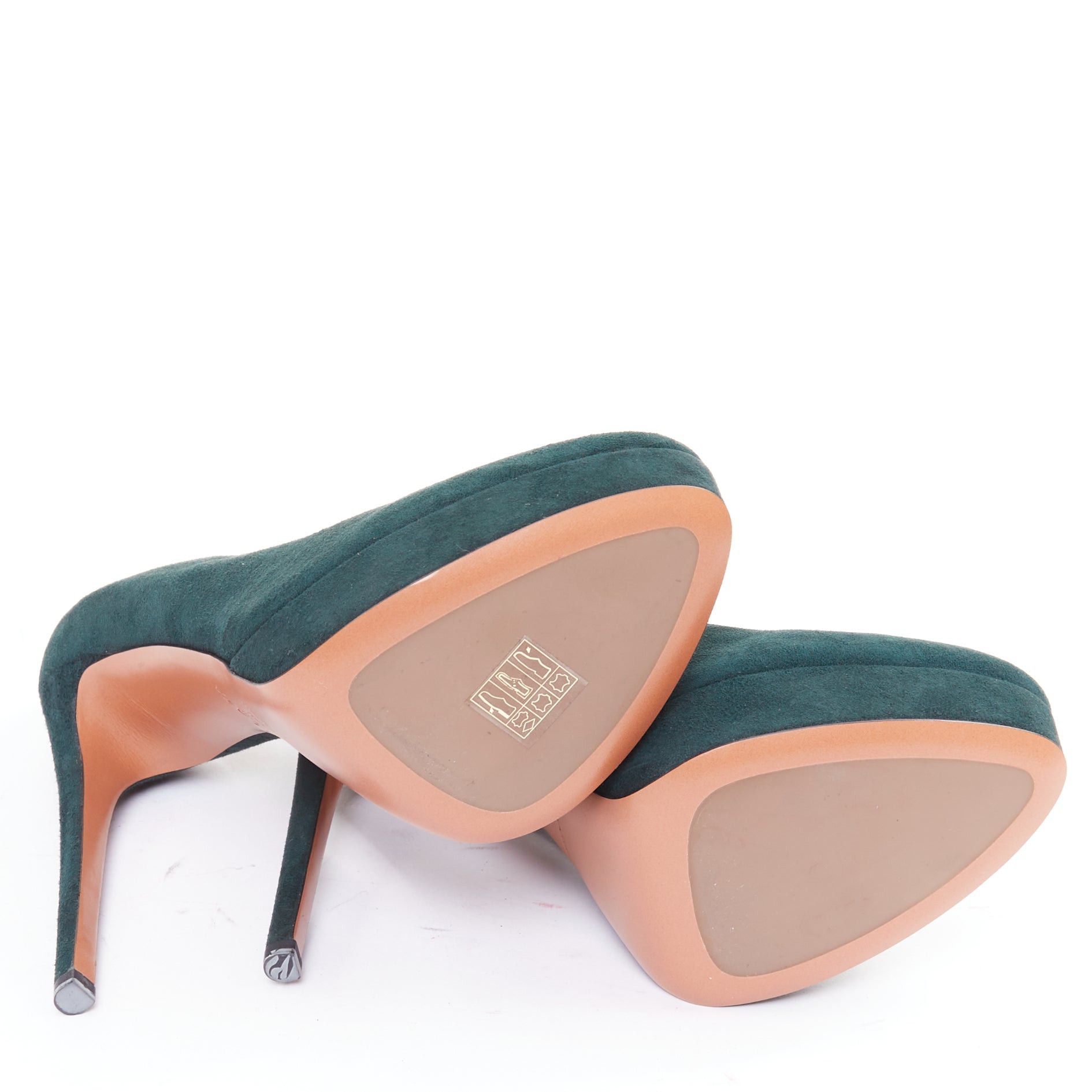 Alaia ALAIA forest green suede almond toe platform pumps EU37.5 Size US 7.5 / IT 37.5 - 11 Thumbnail