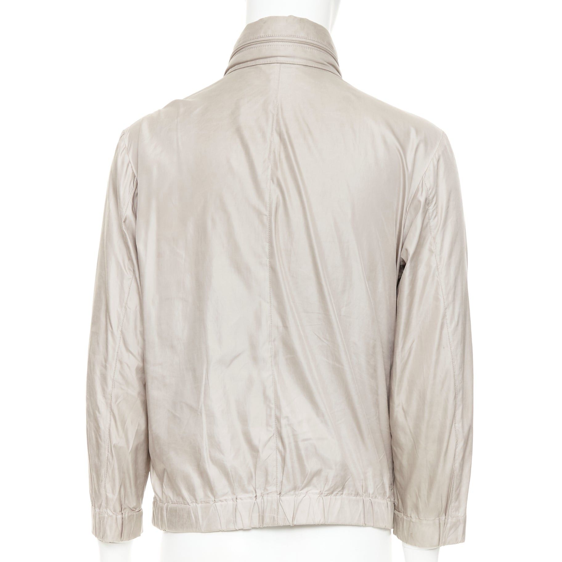 Giorgio Armani GIORGIO ARMANI champagne silver technical zip up blouson bomber jacket IT48 M Size US M / EU 48-50 / 2 - 6 Thumbnail