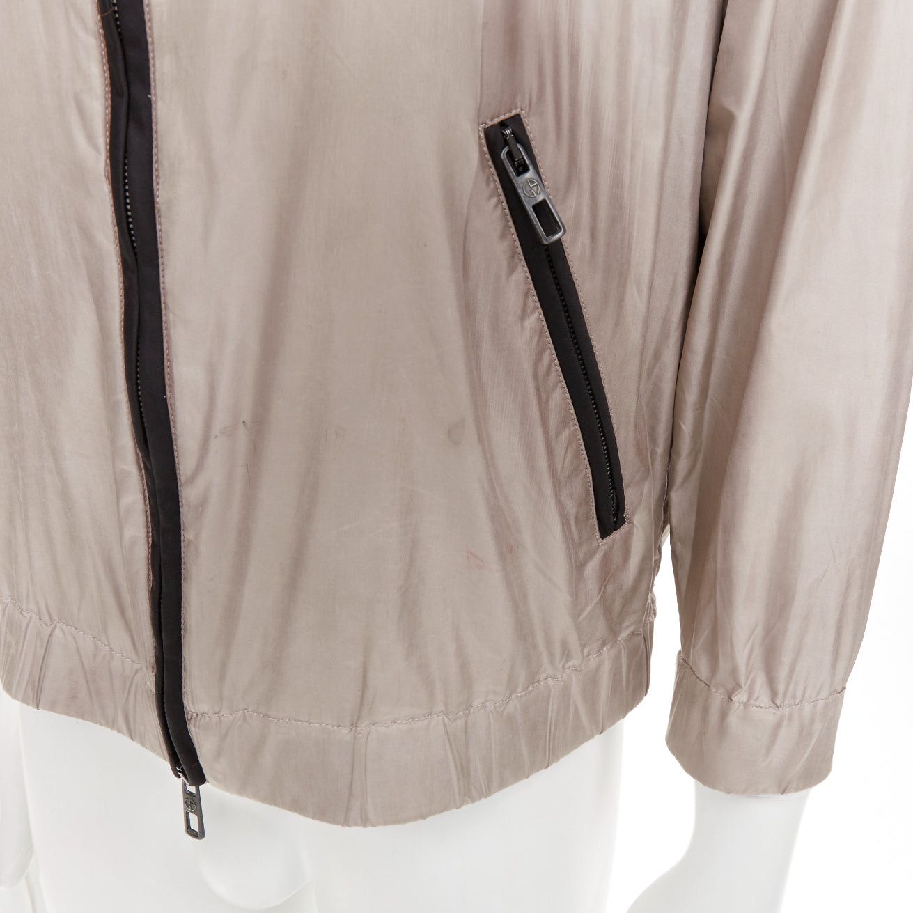 Giorgio Armani GIORGIO ARMANI champagne silver technical zip up blouson bomber jacket IT48 M Size US M / EU 48-50 / 2 - 8 Thumbnail