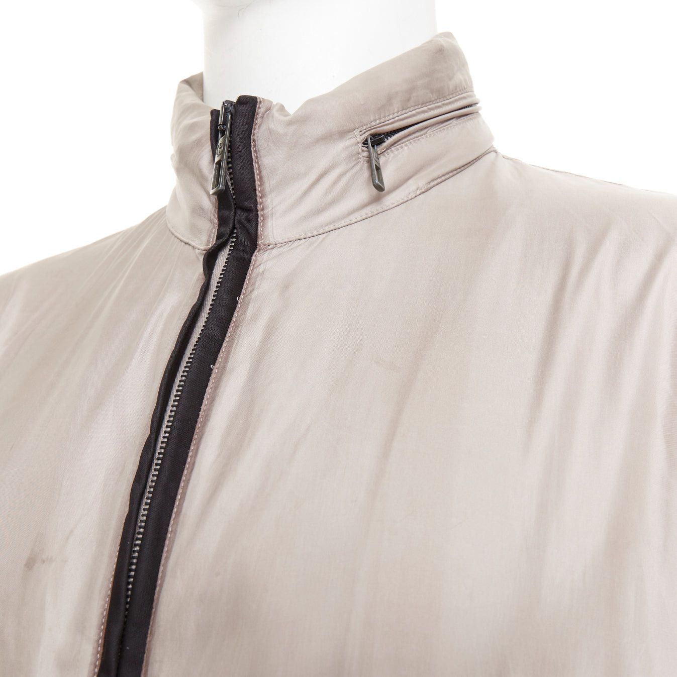 Giorgio Armani GIORGIO ARMANI champagne silver technical zip up blouson bomber jacket IT48 M Size US M / EU 48-50 / 2 - 2 Thumbnail