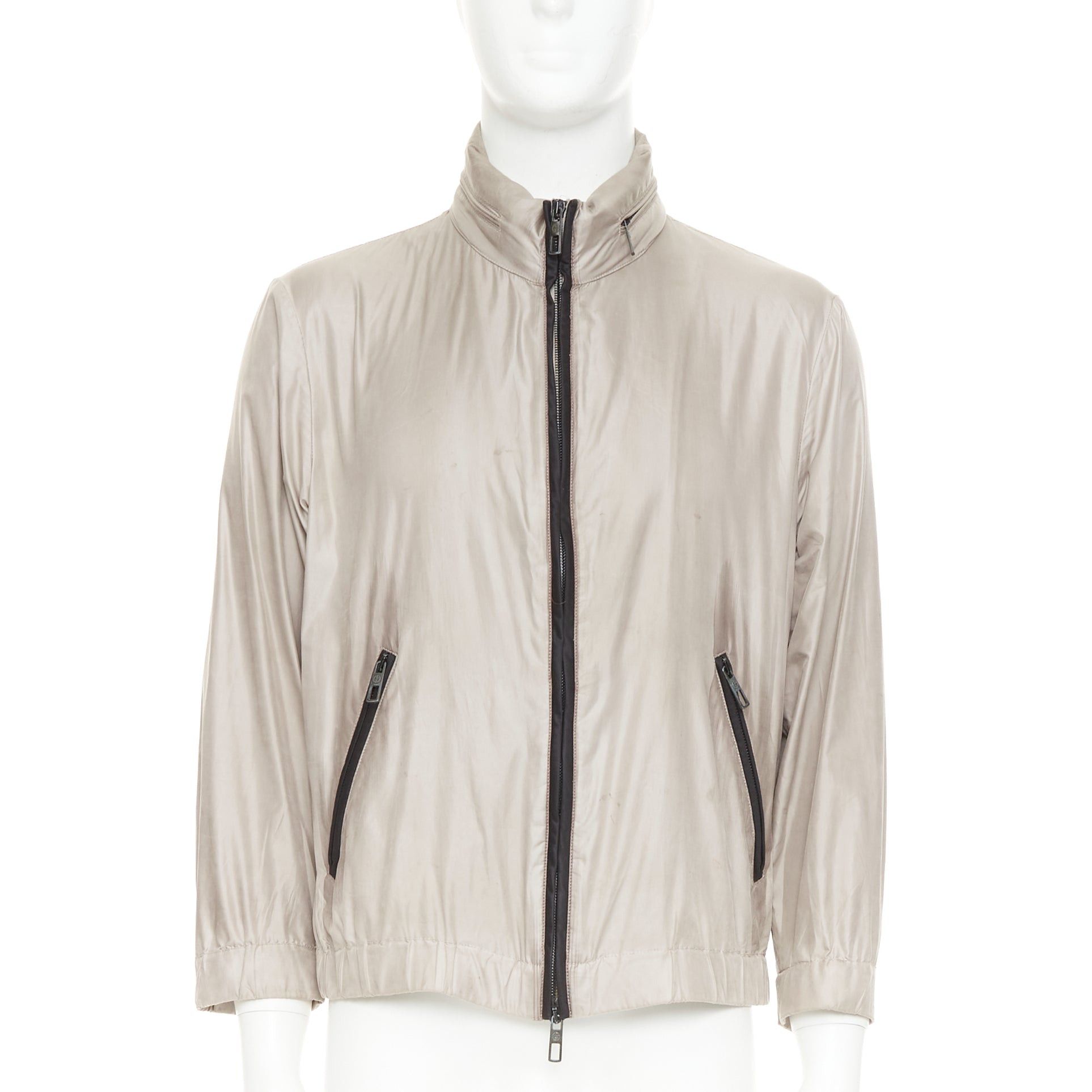 Giorgio Armani GIORGIO ARMANI champagne silver technical zip up blouson bomber jacket IT48 M Size US M / EU 48-50 / 2 - 3 Thumbnail