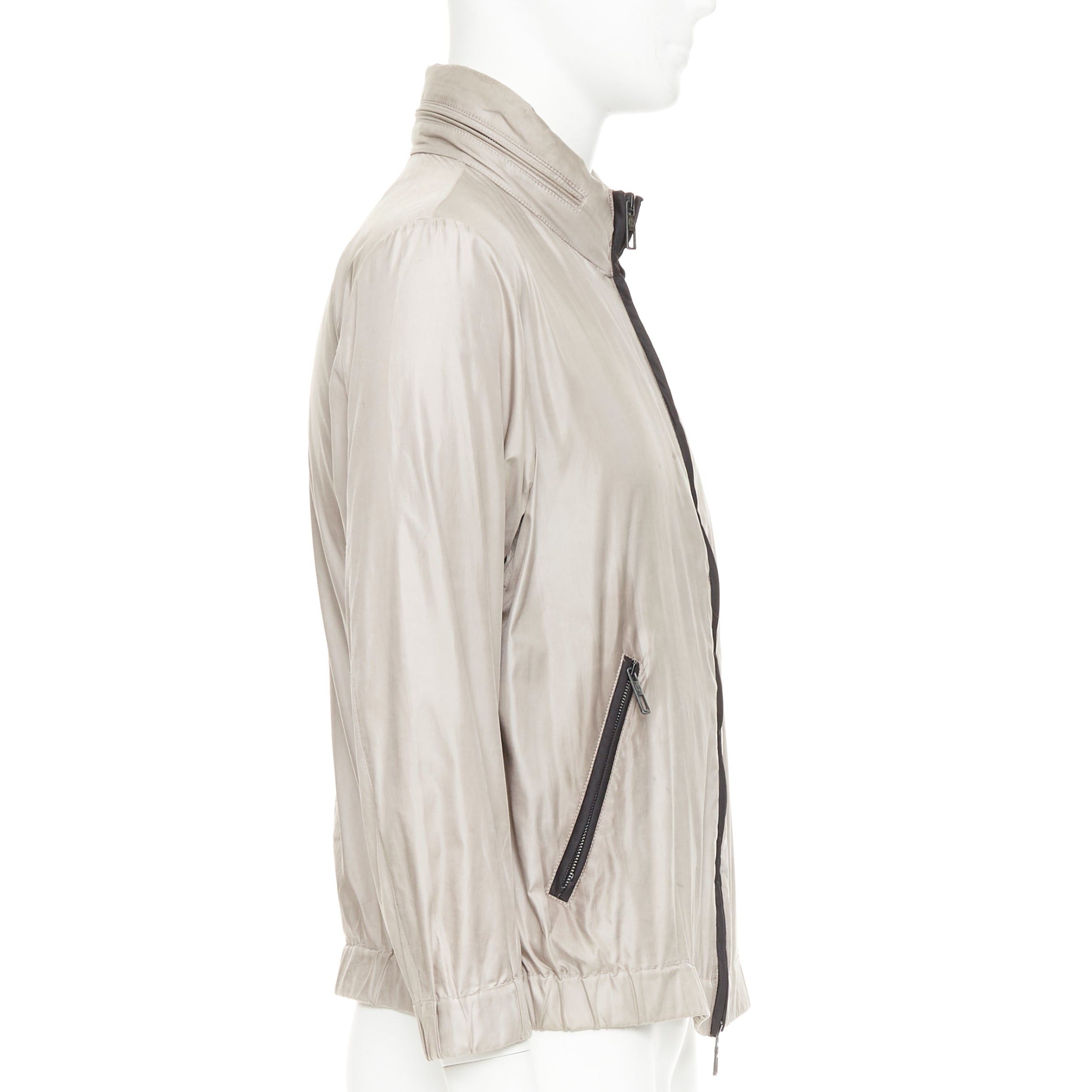 Giorgio Armani GIORGIO ARMANI champagne silver technical zip up blouson bomber jacket IT48 M Size US M / EU 48-50 / 2 - 5 Thumbnail