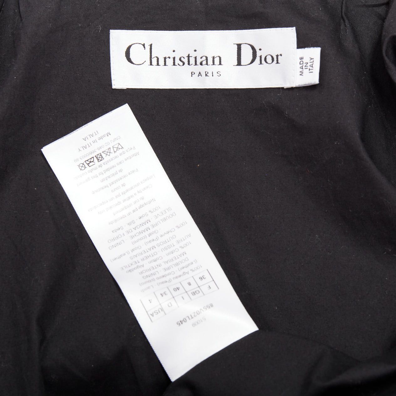 Dior CHRISTIAN DIOR black suede lambskin leather patchwork applique biker jacket FR36 S Size S / US 4 / IT 40 - 9 Thumbnail