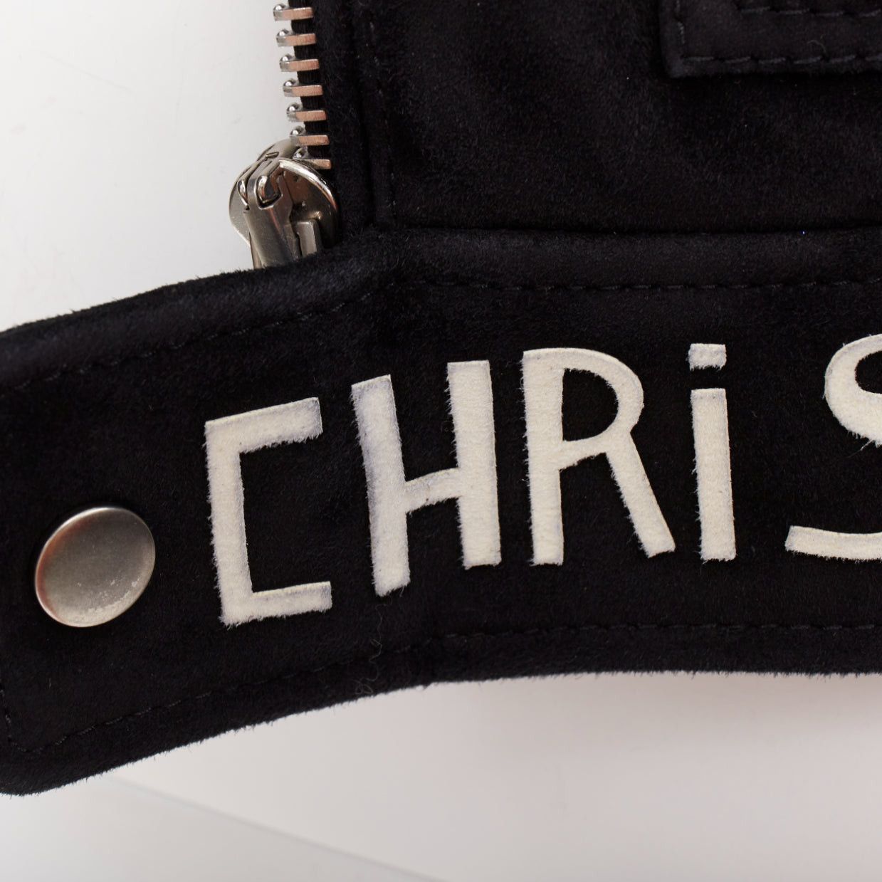 Dior CHRISTIAN DIOR black suede lambskin leather patchwork applique biker jacket FR36 S Size S / US 4 / IT 40 - 8 Thumbnail