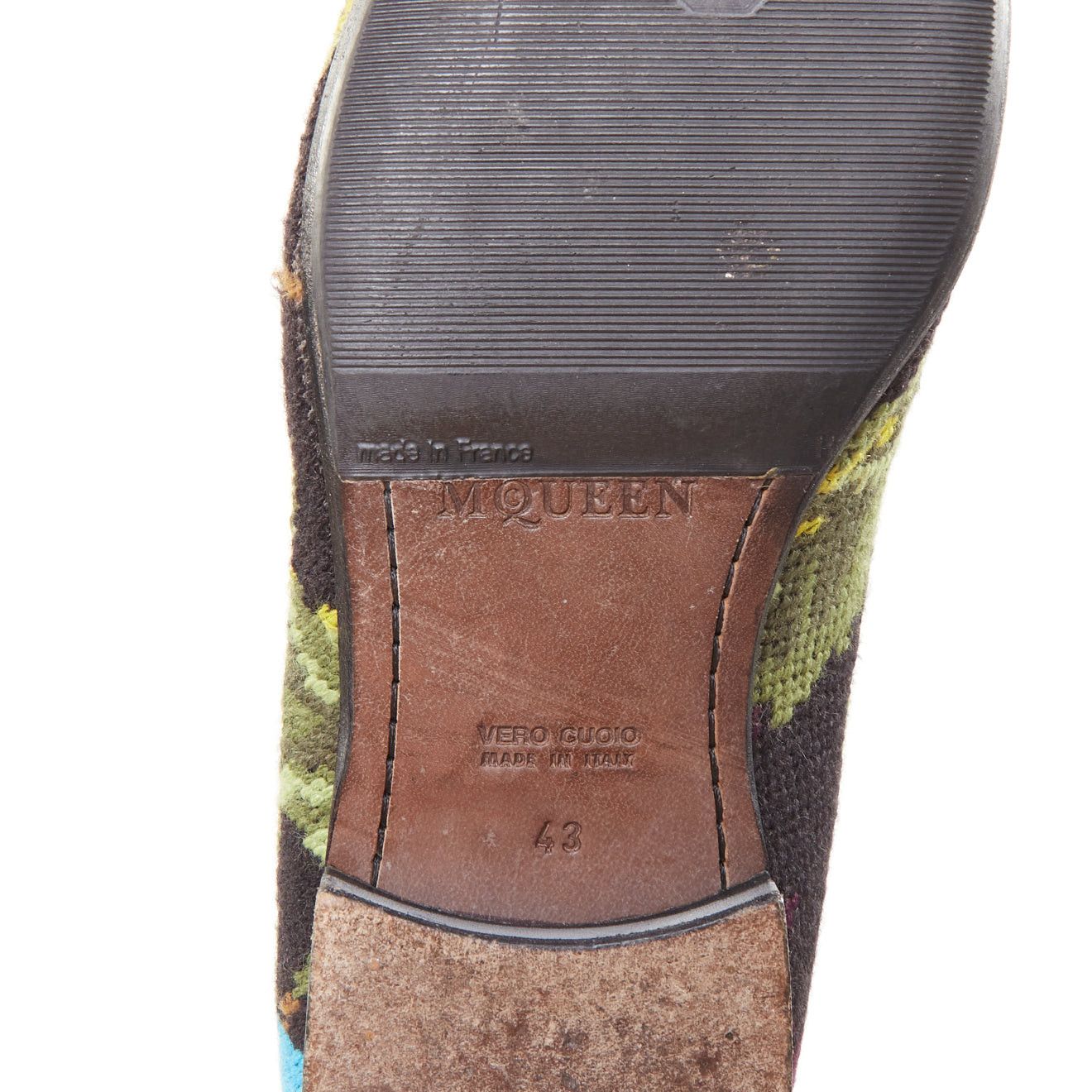 Alexander McQueen ALEXANDER MCQUEEN 2012 floral needlepoint textile evening slipper loafers EU43 Size US 10 / EU 43 - 10 Thumbnail