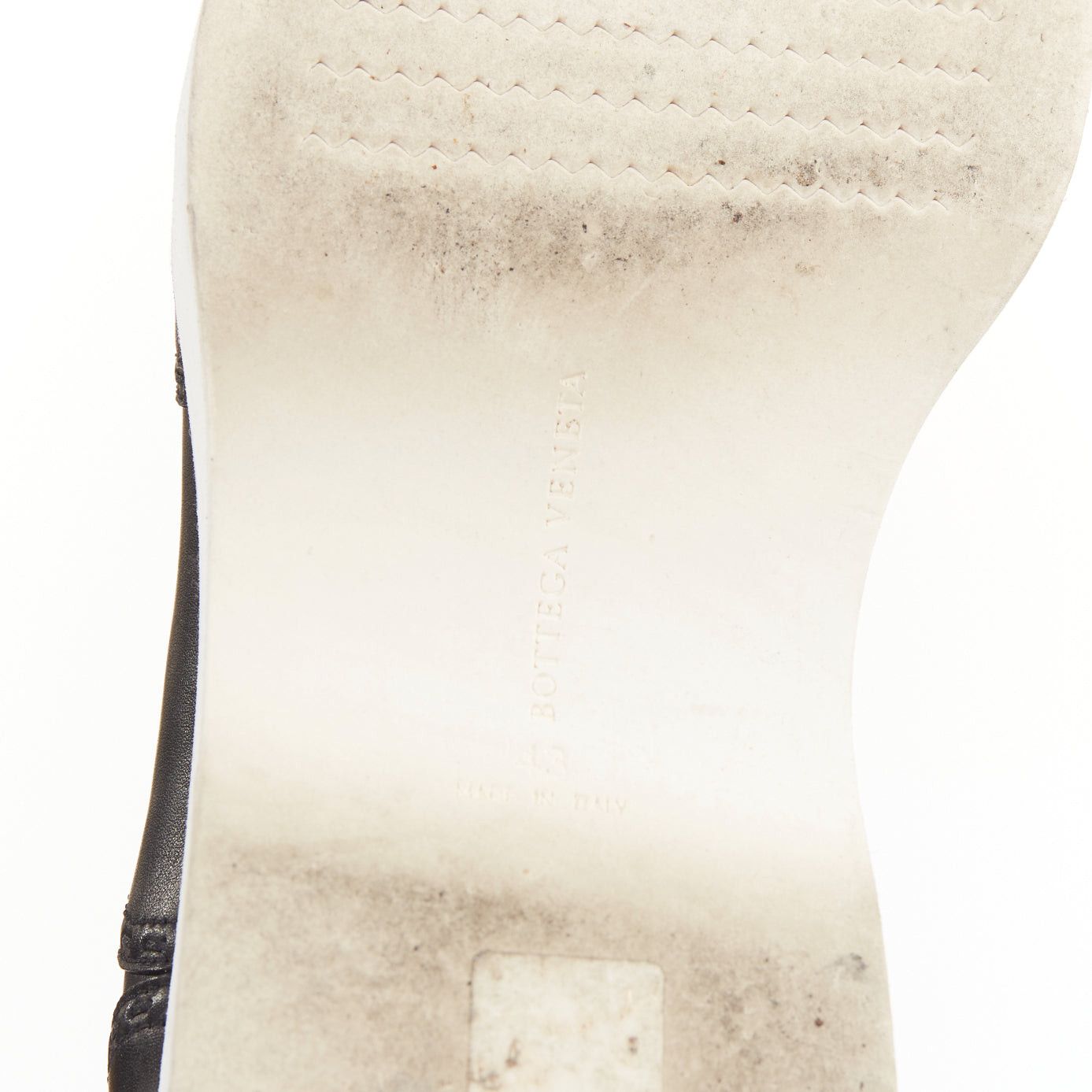 Bottega Veneta BOTTEGA VENETA black leather white midsoles perforated platform brogue shoes EU43 Size US 10 / EU 43 - 10 Thumbnail