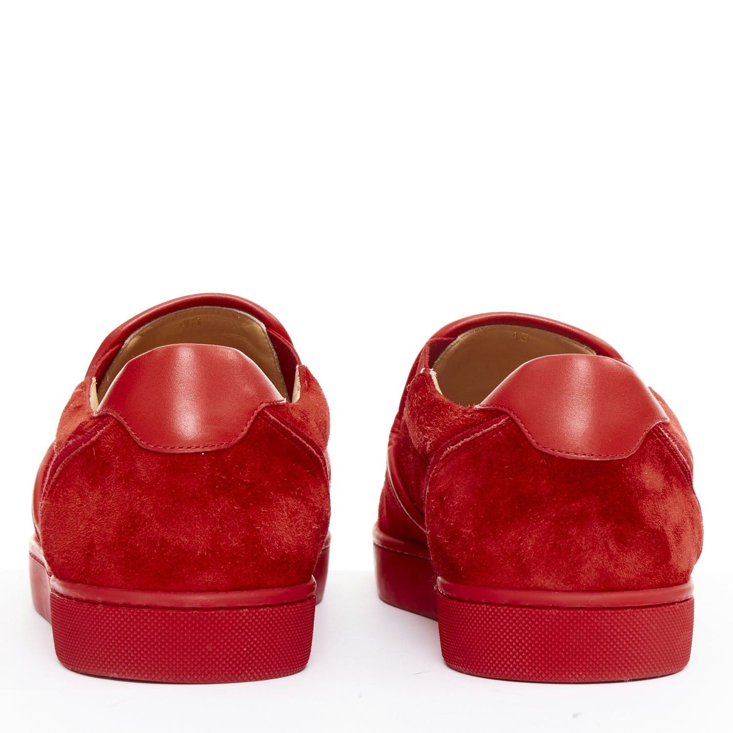 Christian Louboutin CHRISTIAN LOUBOUTIN Sailor Boat red suede degrade strass crystal low sneakers EU43 Size US 10 / EU 43 - 5 Thumbnail