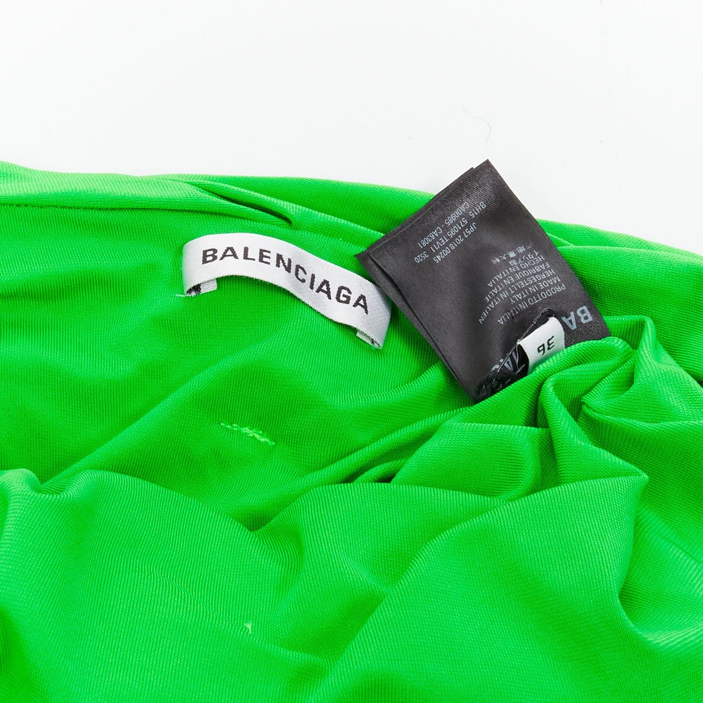 Balenciaga BALENCIAGA 2019 Runway green draped wrap bustier halter top FR36 S Size S / US 4 / IT 40 - 9 Thumbnail