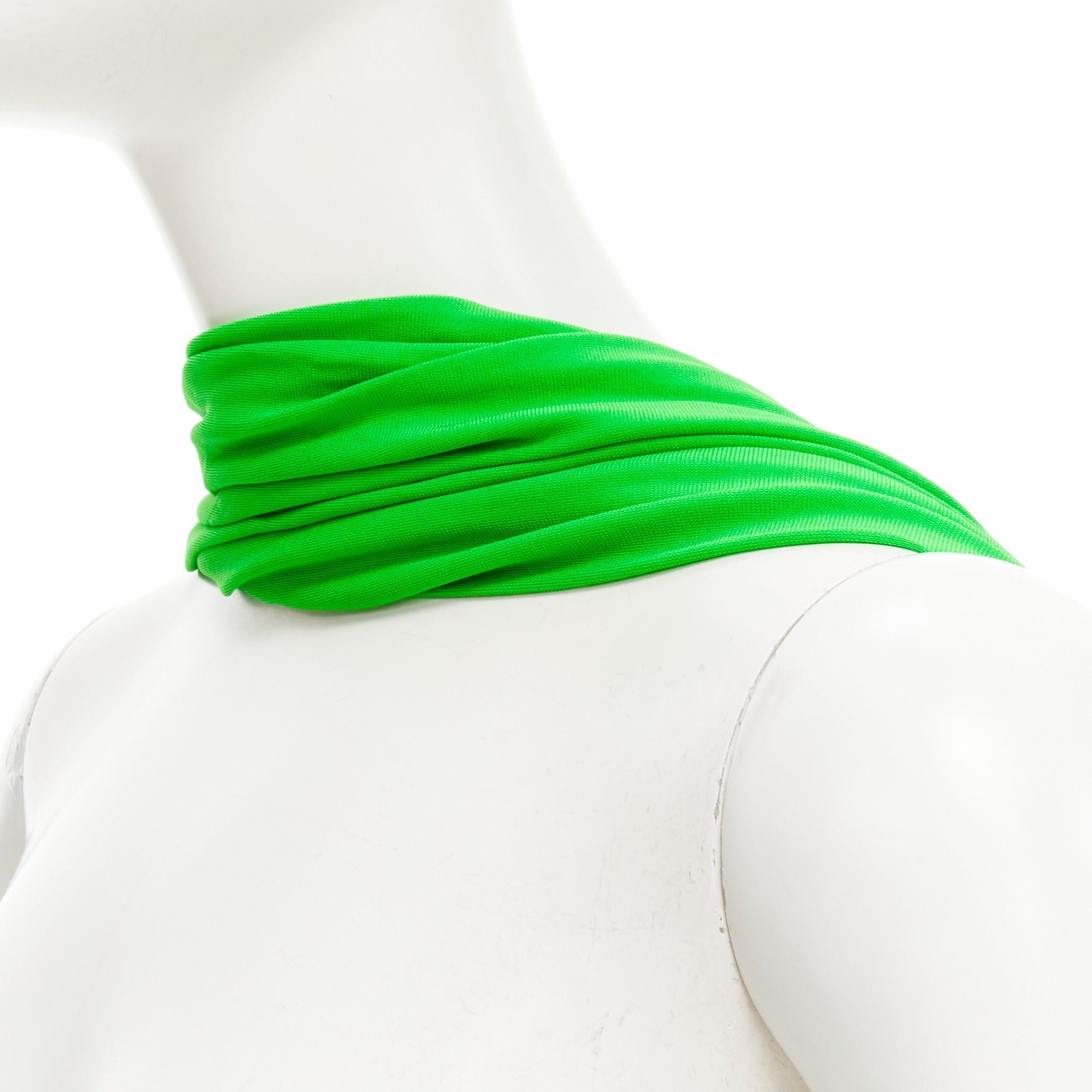 Balenciaga BALENCIAGA 2019 Runway green draped wrap bustier halter top FR36 S Size S / US 4 / IT 40 - 7 Thumbnail