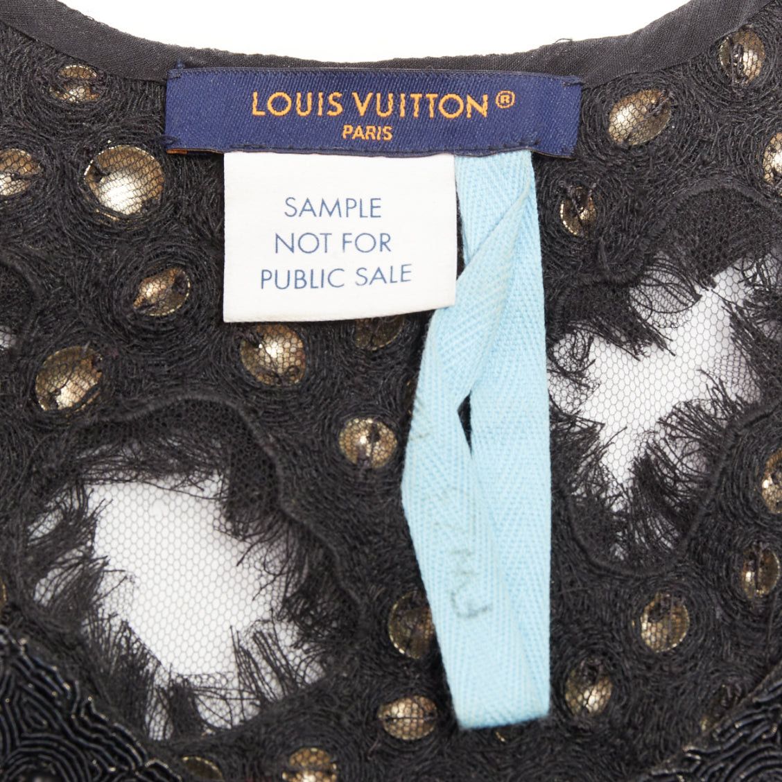 Louis Vuitton LOUIS VUITTON 2024 Runway black beaded sequin tulle distressed cut out tank dress Zendaya Size S / US 4 / IT 40 - 8 Thumbnail