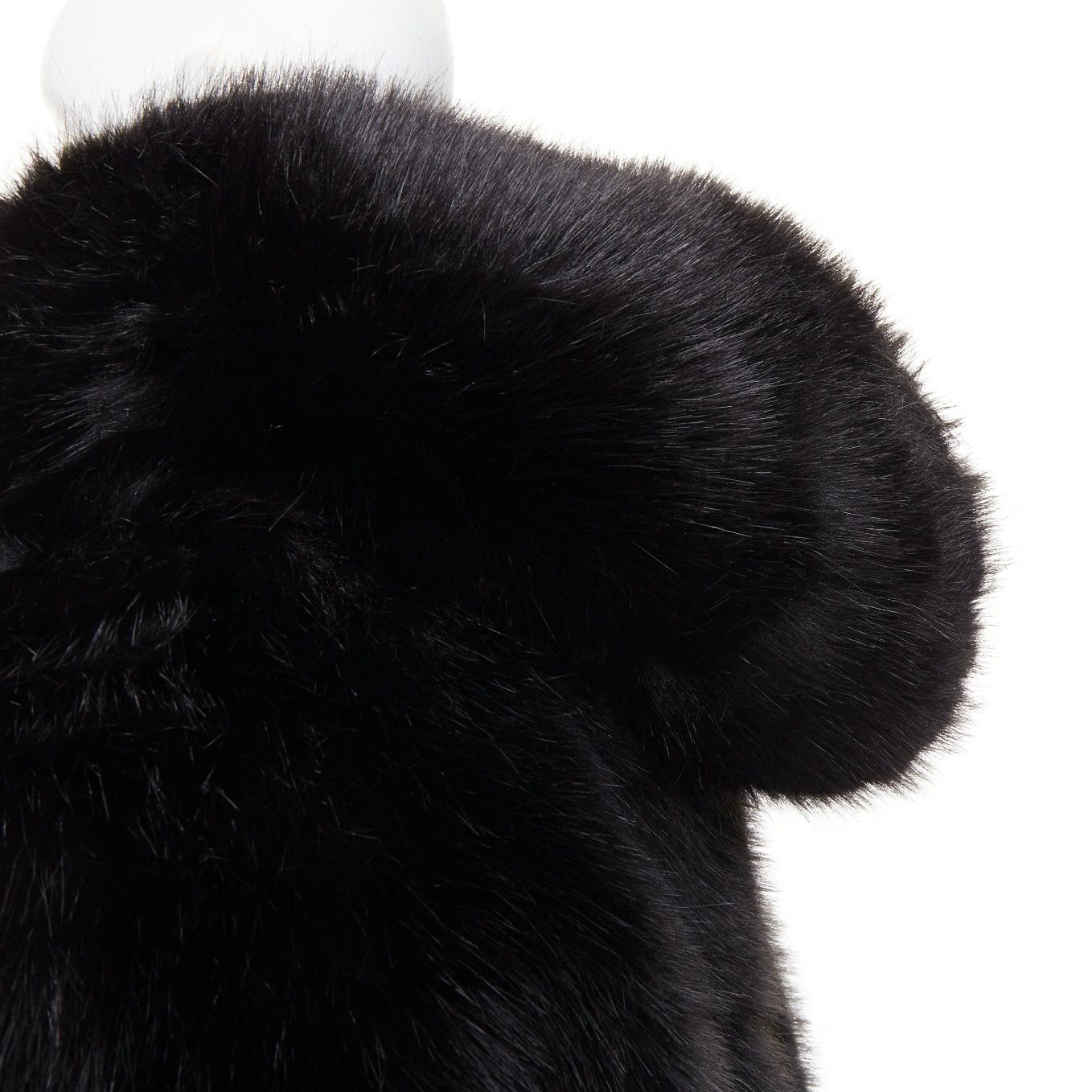 Alexandre Vauthier rare ALEXANDRE VAUTHIER COUTURE SS2023 Runway black faux fur oversized cocoon coat Size L / US 10 / IT 46 - 7 Thumbnail