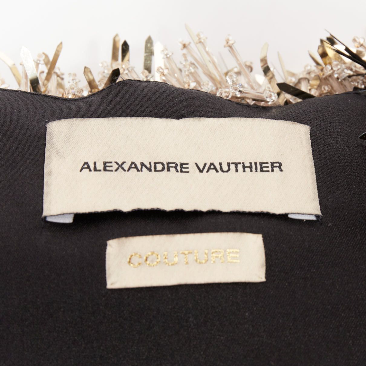 Alexandre Vauthier rare ALEXANDRE VAUTHIER COUTURE SS2020 Runway Maison Lemarie black laser cut feather rosette petal embellished dress Size S / US 4 / IT 40 - 12 Thumbnail