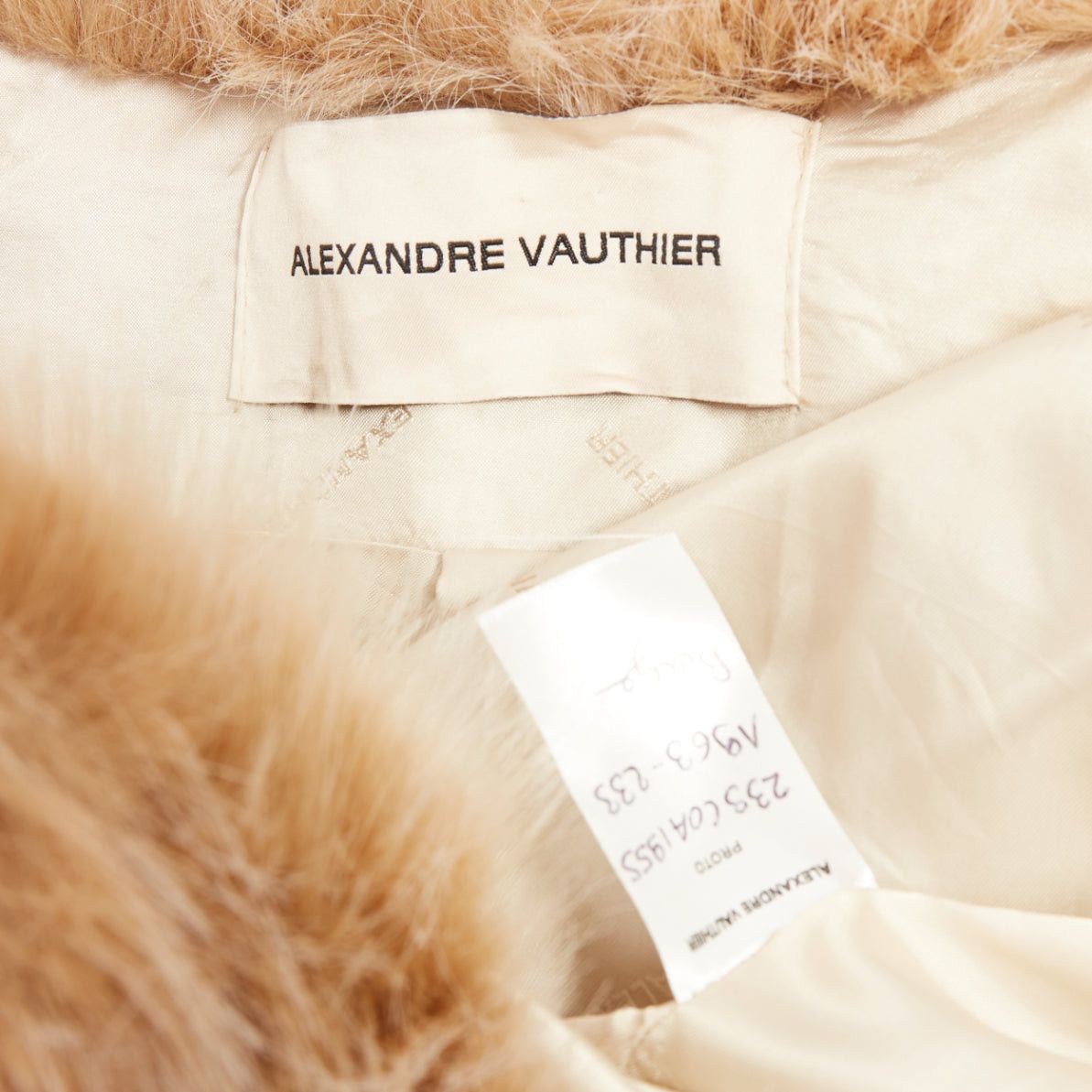 Alexandre Vauthier rare ALEXANDRE VAUTHIER SS2023 beige brown faux fur exaggerated oversized shawl collar coat Size XL / US 12-14 / IT 48-50 - 9 Thumbnail