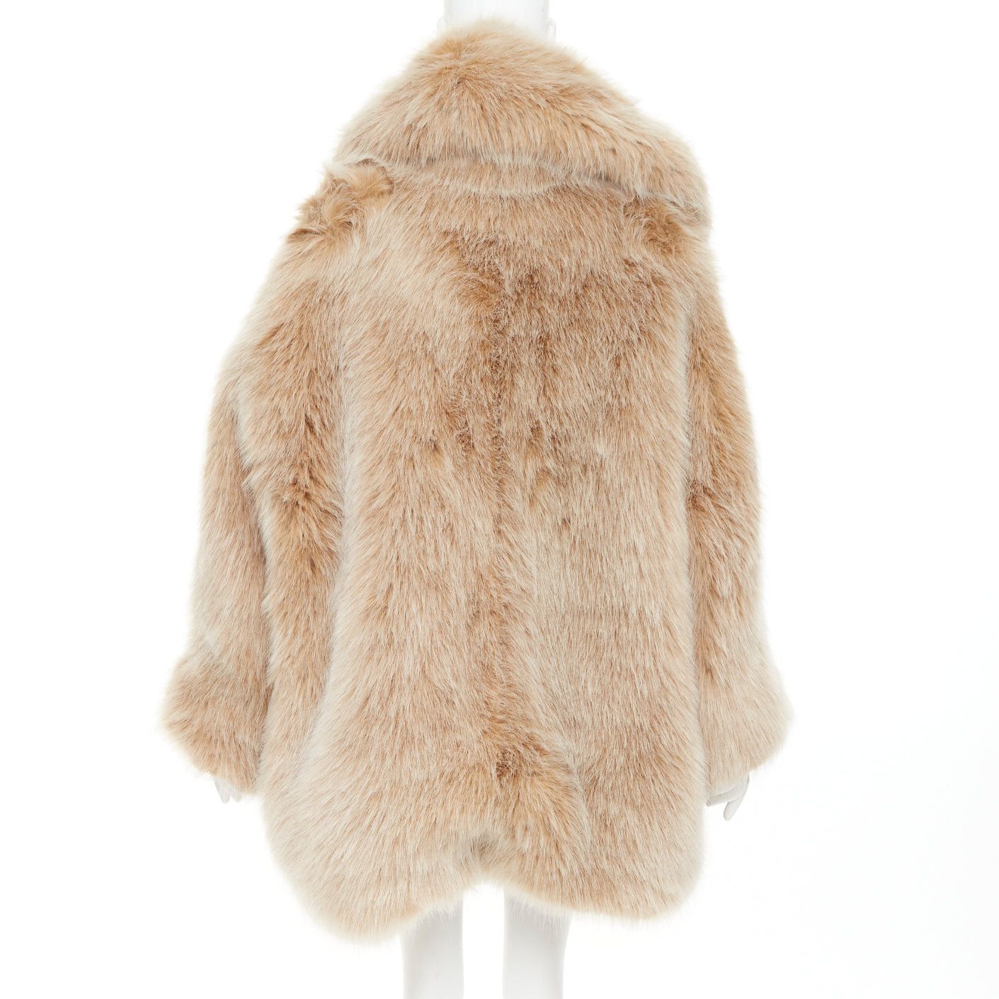 Alexandre Vauthier rare ALEXANDRE VAUTHIER SS2023 beige brown faux fur exaggerated oversized shawl collar coat Size XL / US 12-14 / IT 48-50 - 5 Thumbnail