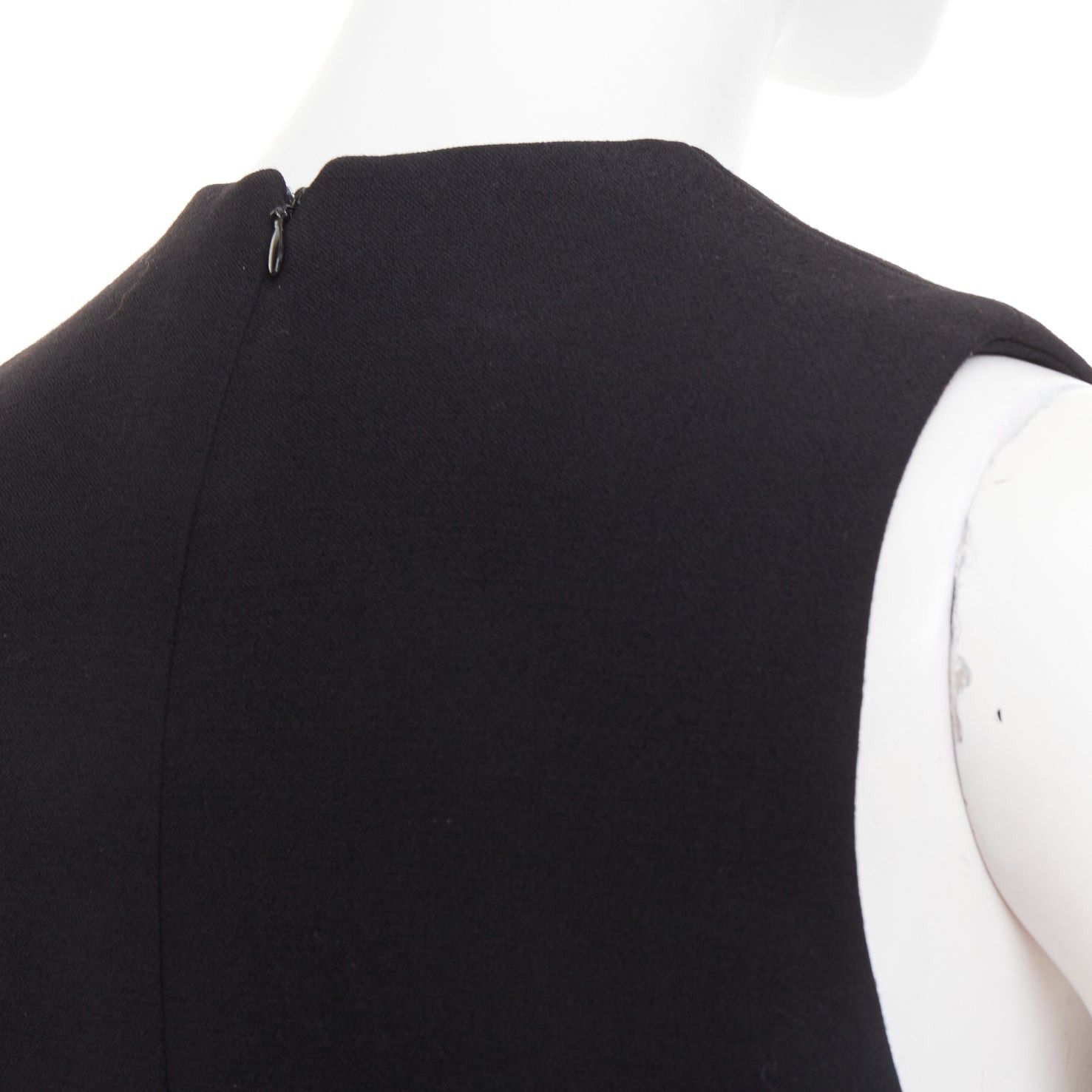 Alexandre Vauthier ALEXANDRE VAUTHIER black wool crepe asymmetric peplum ruffle dress Size S / US 4 / IT 40 - 9 Thumbnail
