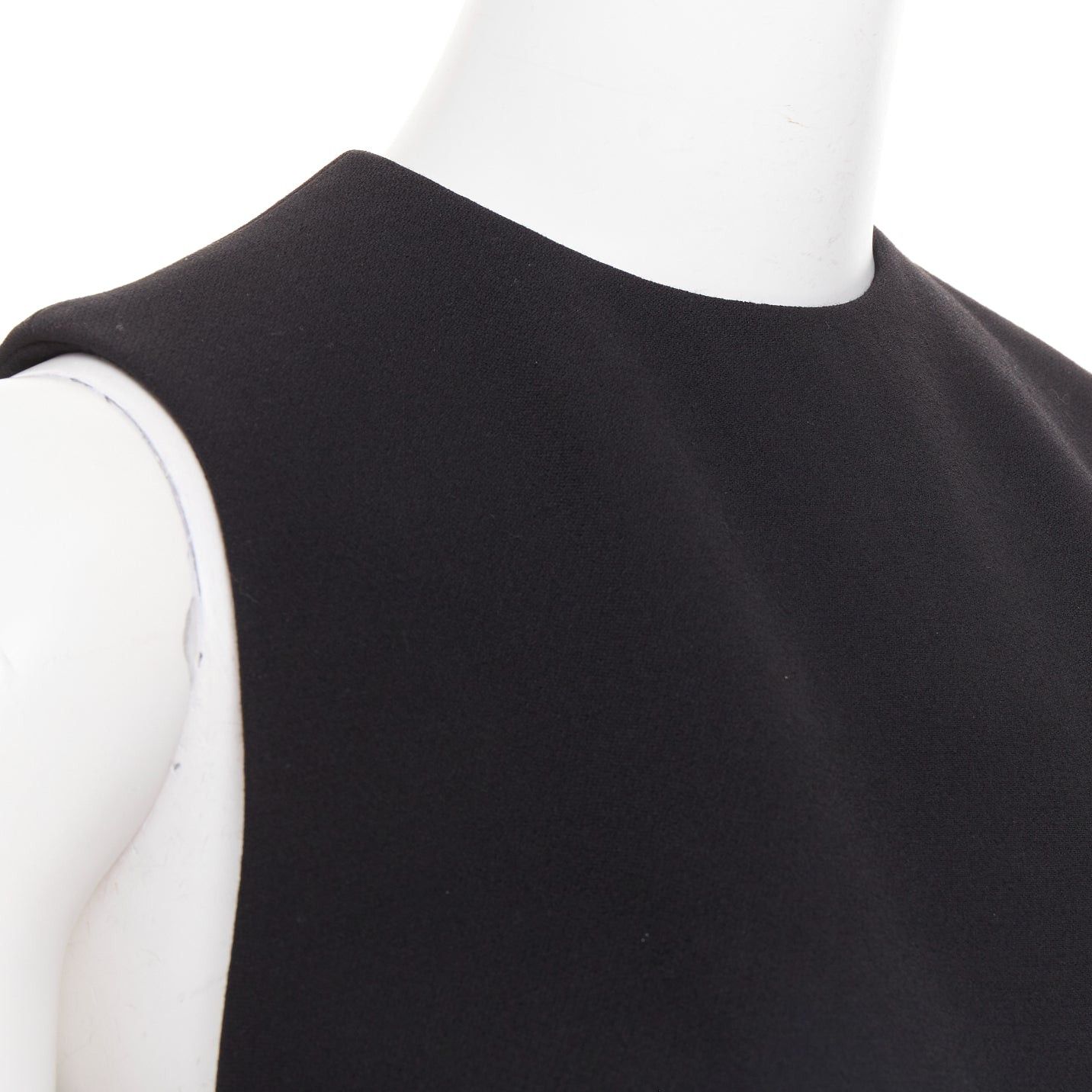 Alexandre Vauthier ALEXANDRE VAUTHIER black wool crepe asymmetric peplum ruffle dress Size S / US 4 / IT 40 - 7 Thumbnail