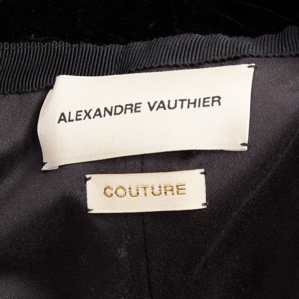 Alexandre Vauthier rare ALEXANDRE VAUTHIER COUTURE black velvet taffeta ruffle high slit bodysuit dress Size S / US 4 / IT 40 - 11 Thumbnail