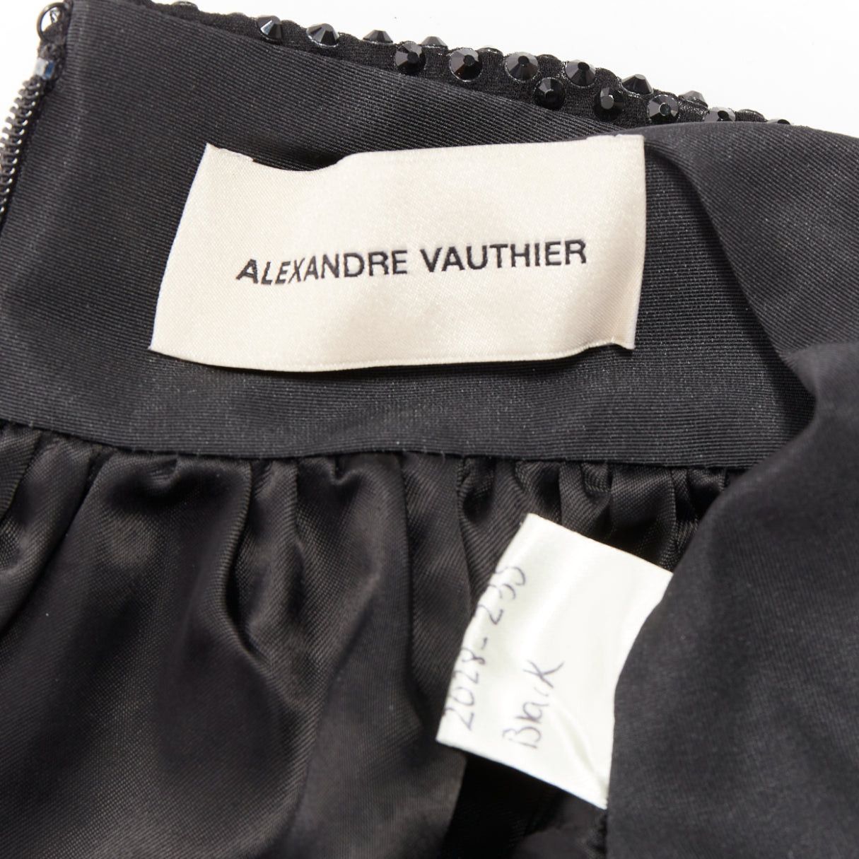 Alexandre Vauthier ALEXANDRE VAUTHIER black crystal strass bust flared taffeta babydoll dress Size S / US 4 / IT 40 - 10 Thumbnail