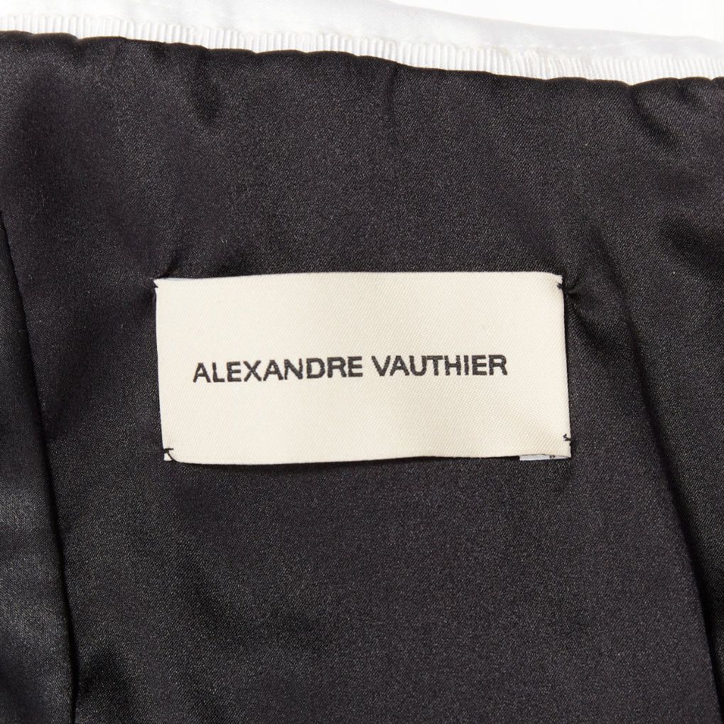 Alexandre Vauthier ALEXANDRE VAUTHIER SS2019 Runway white satin bow black sequin pouf mini dress Size S / US 4 / IT 40 - 10 Thumbnail