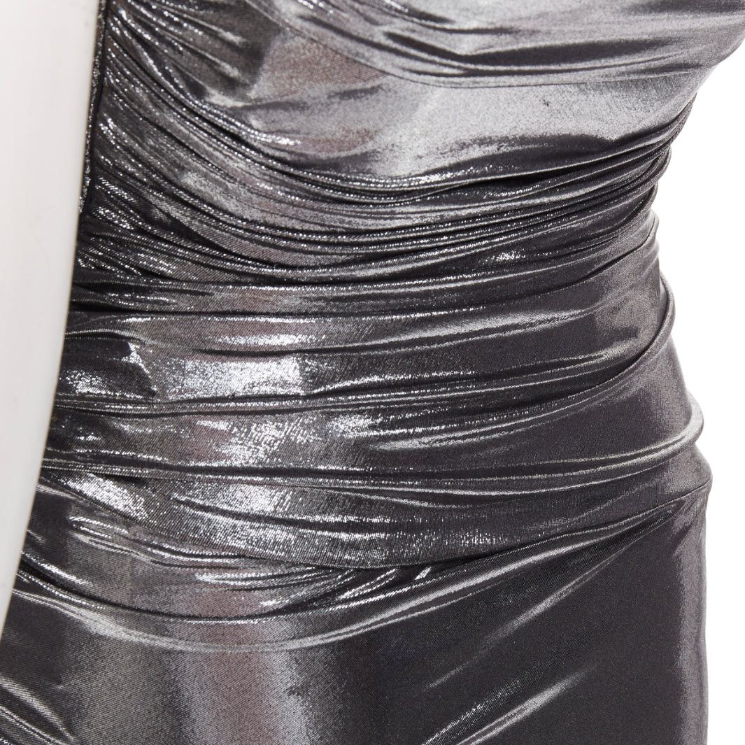Alexandre Vauthier ALEXANDRE VAUTHIER SS2024 Runway metallic silver liquid metal asymmetric drape dress Size S / US 4 / IT 40 - 9 Thumbnail