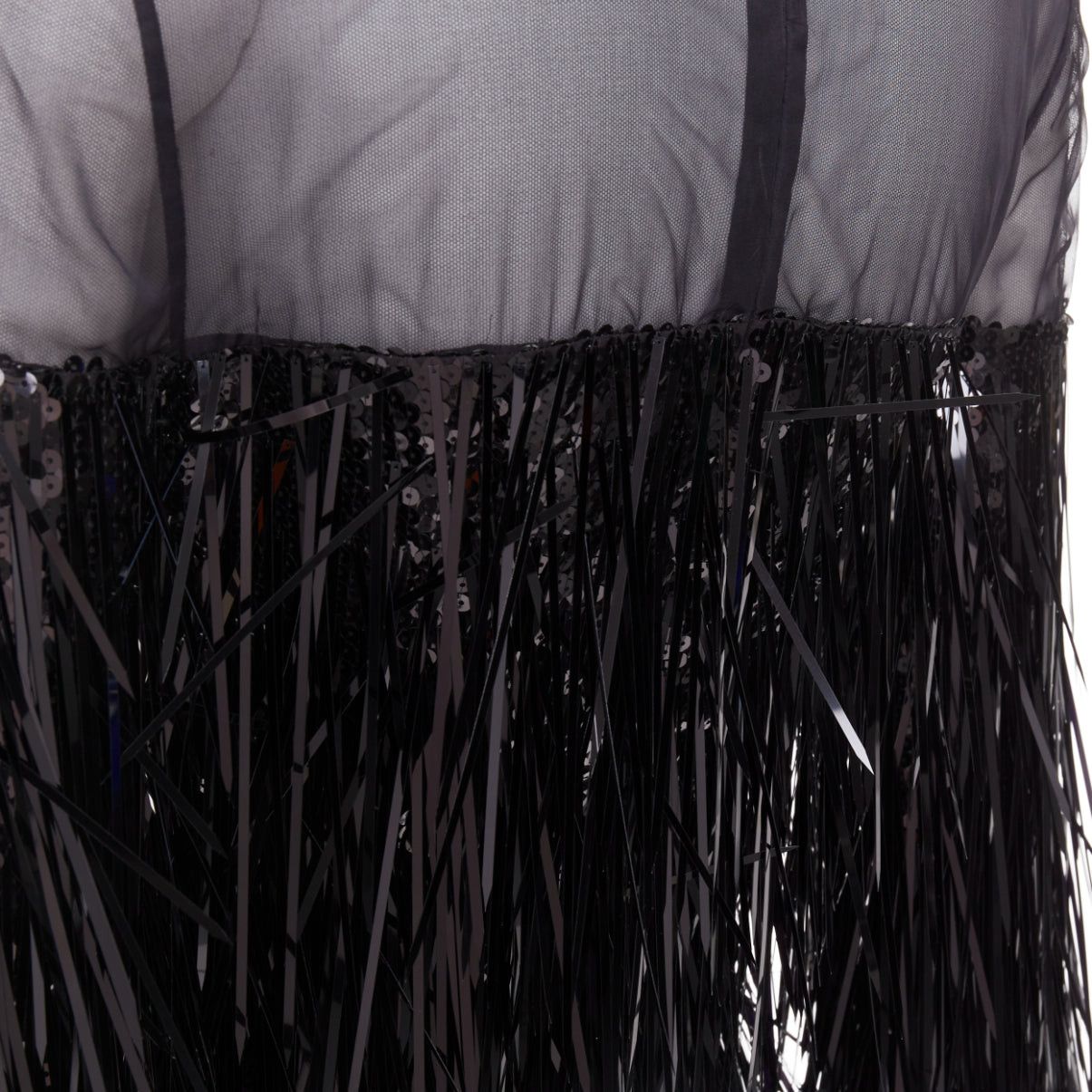 Alexandre Vauthier ALEXANDRE VAUTHIER COUTURE AW2022 Runway black long paillette sequinned sheer yoke dress Size S / US 4 / IT 40 - 9 Thumbnail