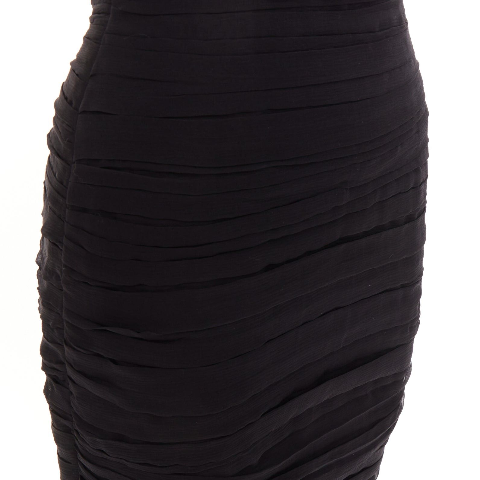 Alexandre Vauthier ALEXANDRE VAUTHIER COUTURE black chiffon ruched tulle flared crystal skirt dress Size S / US 4 / IT 40 - 8 Thumbnail